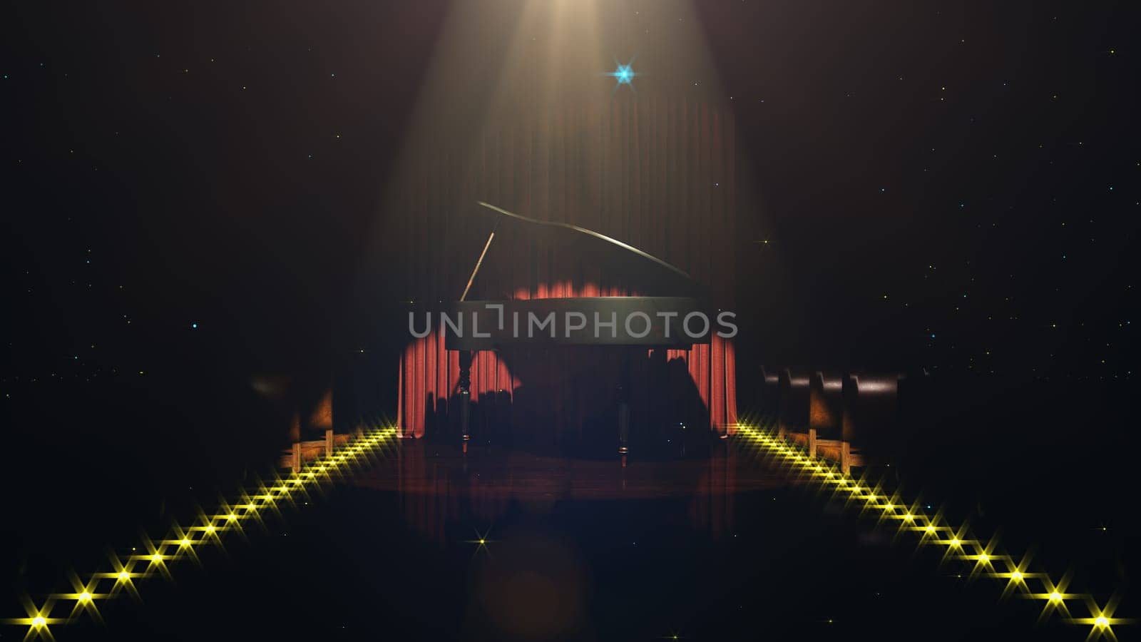 3D illustration Background for advertising and wallpaper in music   and sound scene. 3D rendering in decorative concept.