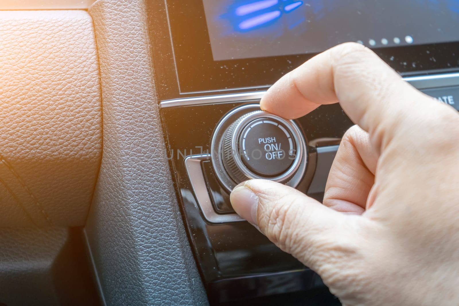 Adjust button the air conditioning in car