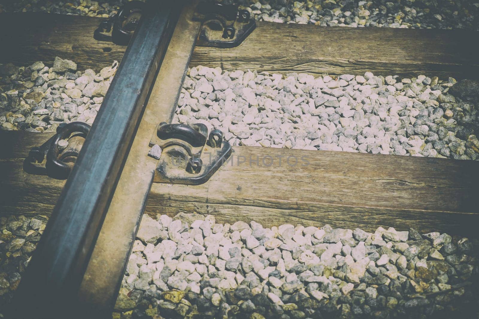 Part of railroad old and rust for background