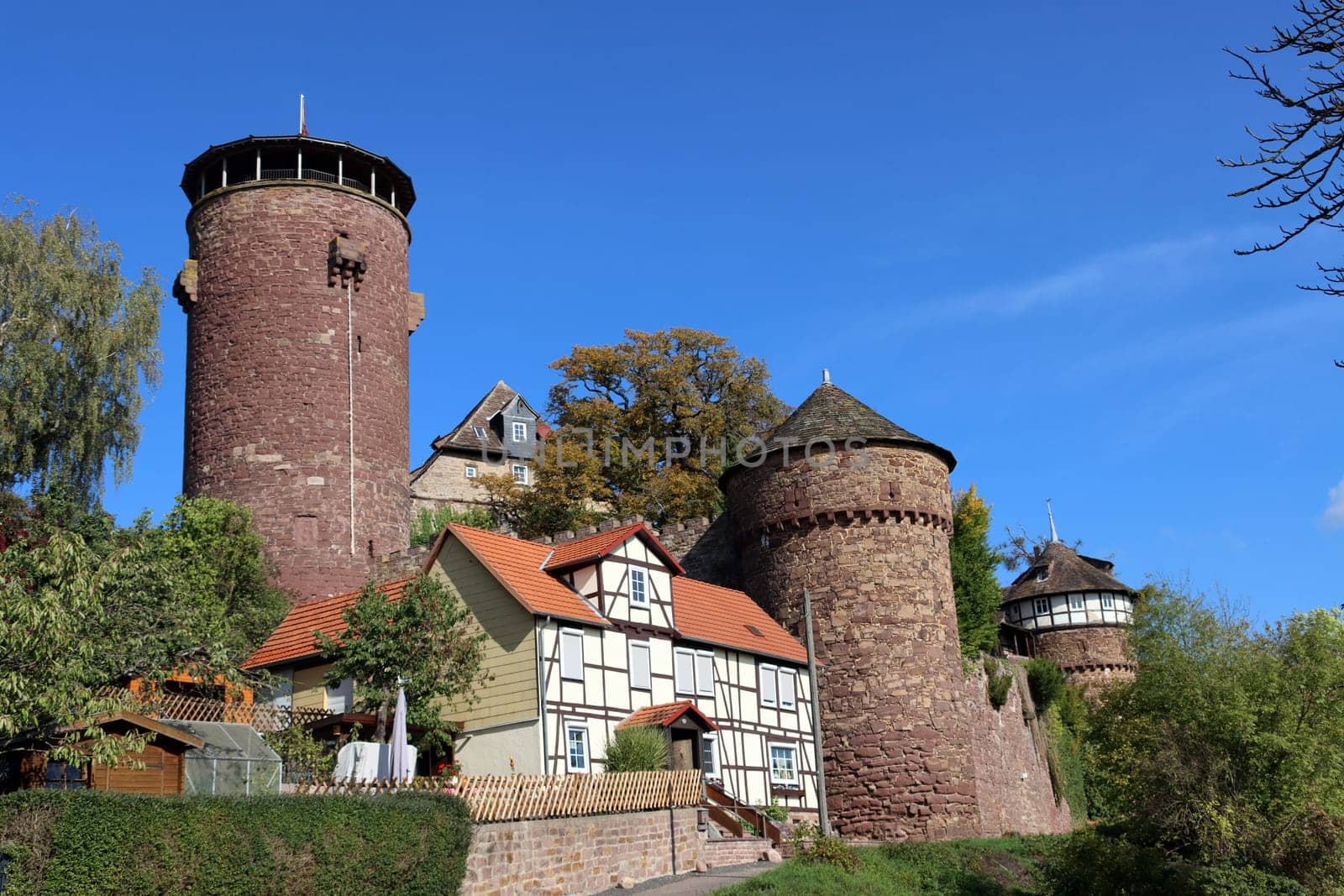 historische Trendelburg in der gleichnamigen Stadt, Hessen, Deutschland