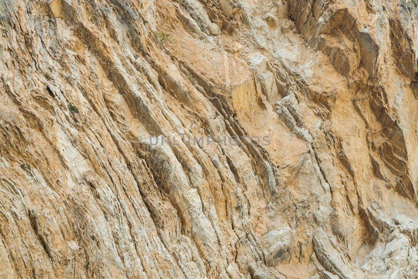Close-up view of a particular geological stratification