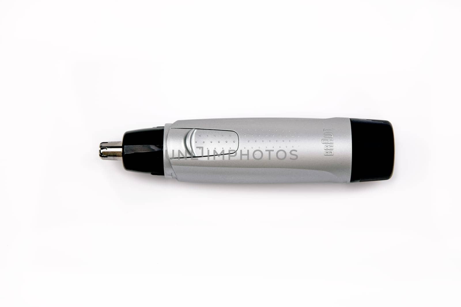 WETZLAR, GERMANY - 2022-10-12 - Electric Nose and Ear Trimmer from Braun. Shot in studio.