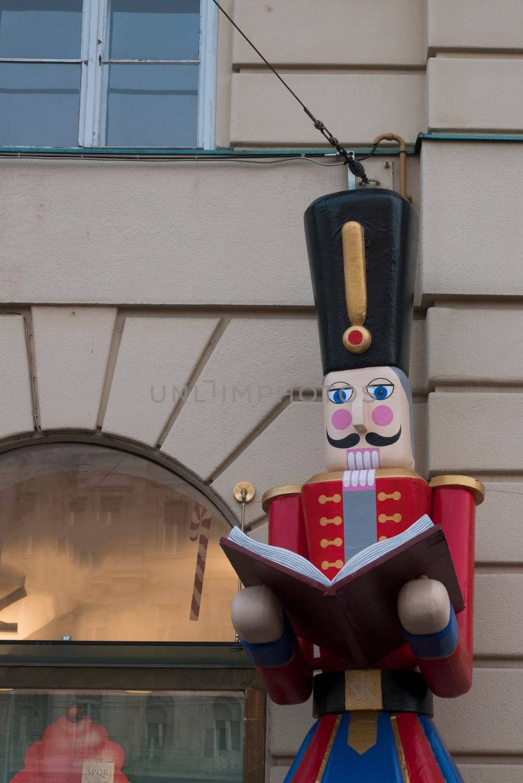 Large nutcracker on a street