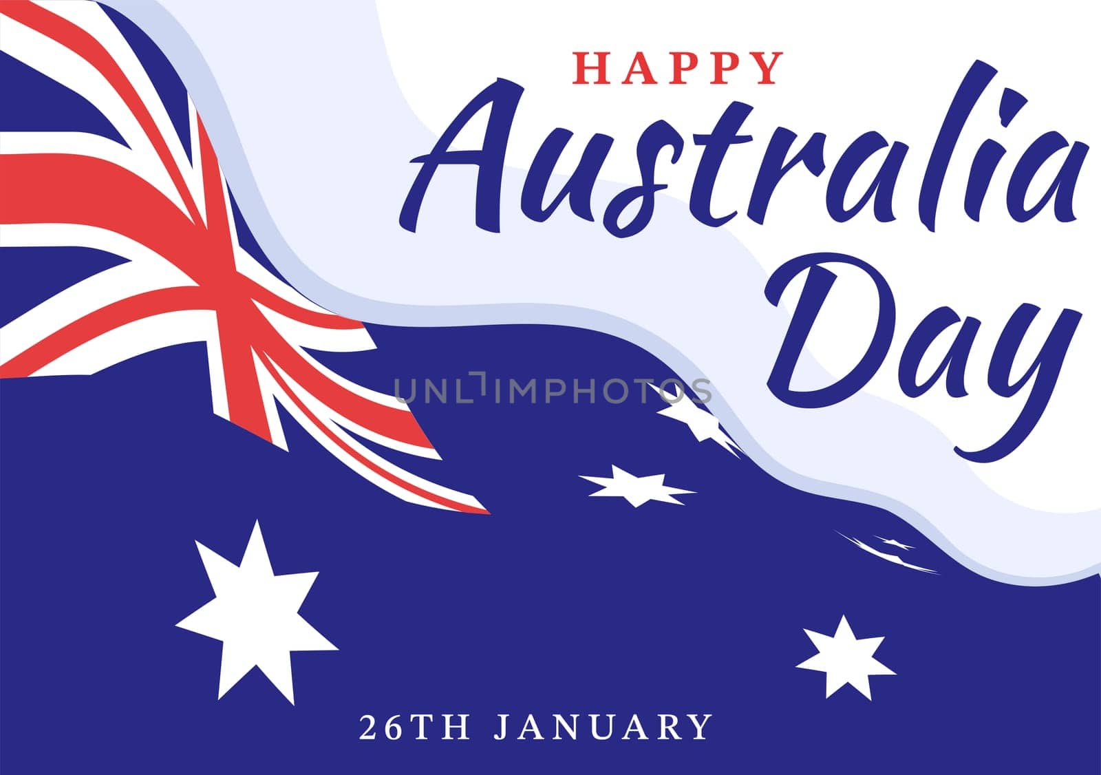 Happy Australia Day Observed Every Year on January 26th with Flags and Map to Diversity of Peoples in Flat Cartoon Hand Drawn Template Illustration