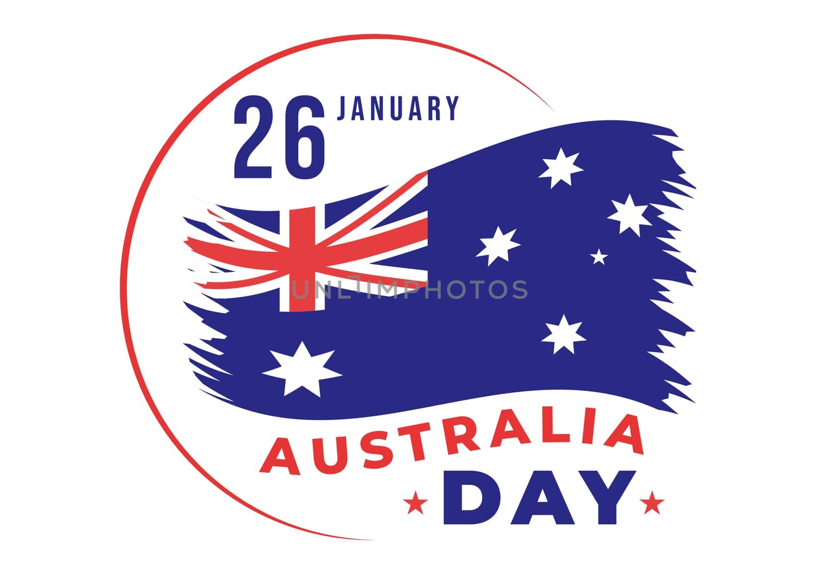 Happy Australia Day Observed Every Year on January 26th with Flags and Map to Diversity of Peoples in Flat Cartoon Hand Drawn Template Illustration
