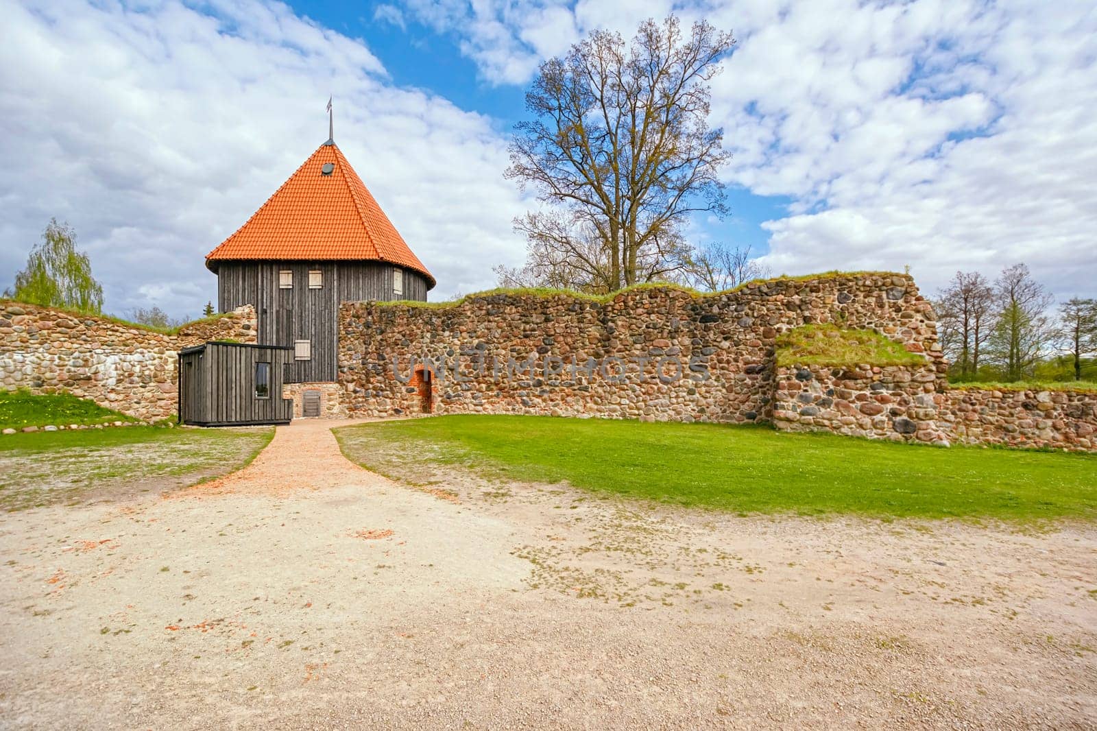 Livonian Order castle (Schloss Marienburg) ruins in Aluksne