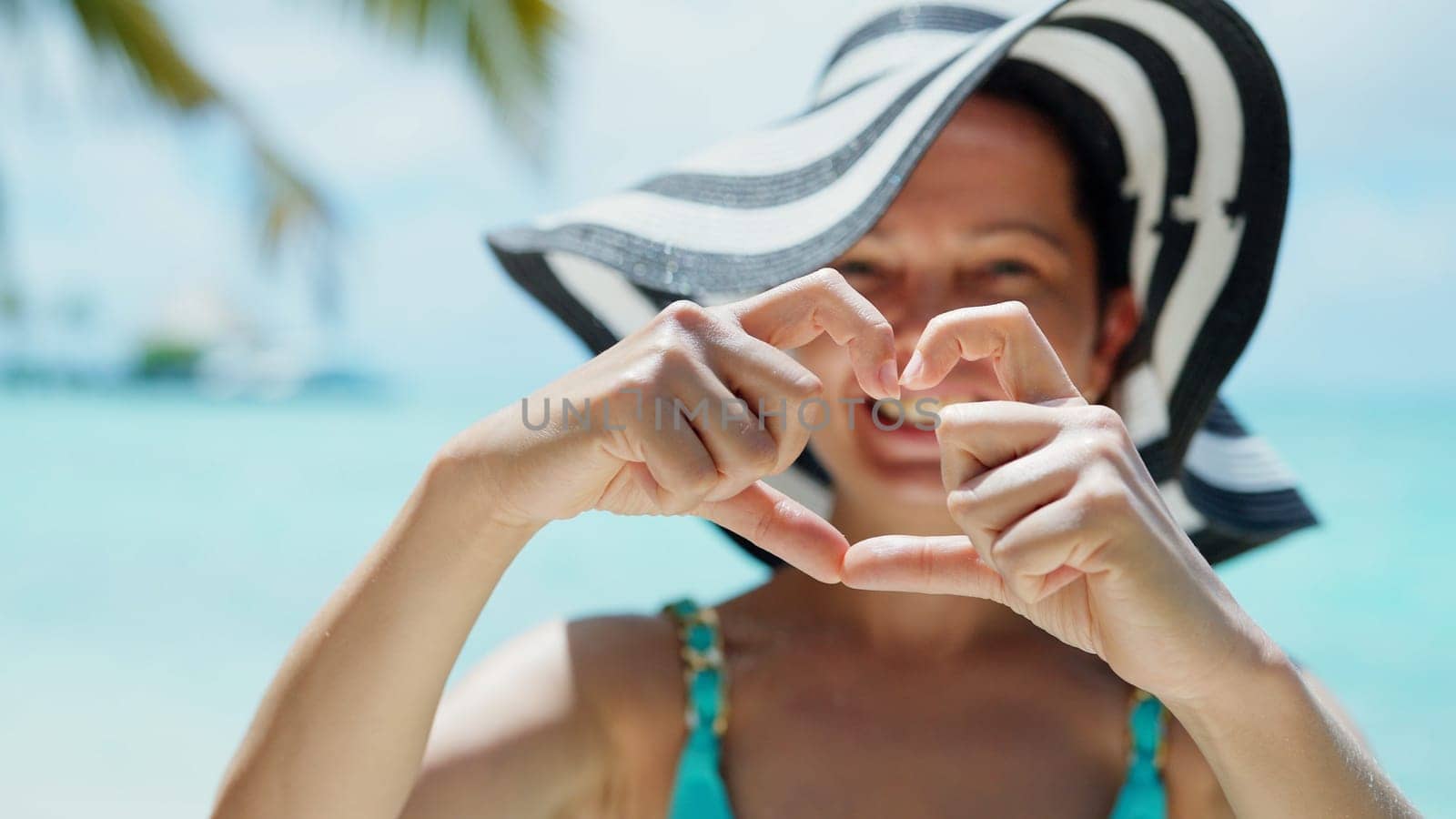 Romantic Summer On Beach. Heart And Love. Valentine Day