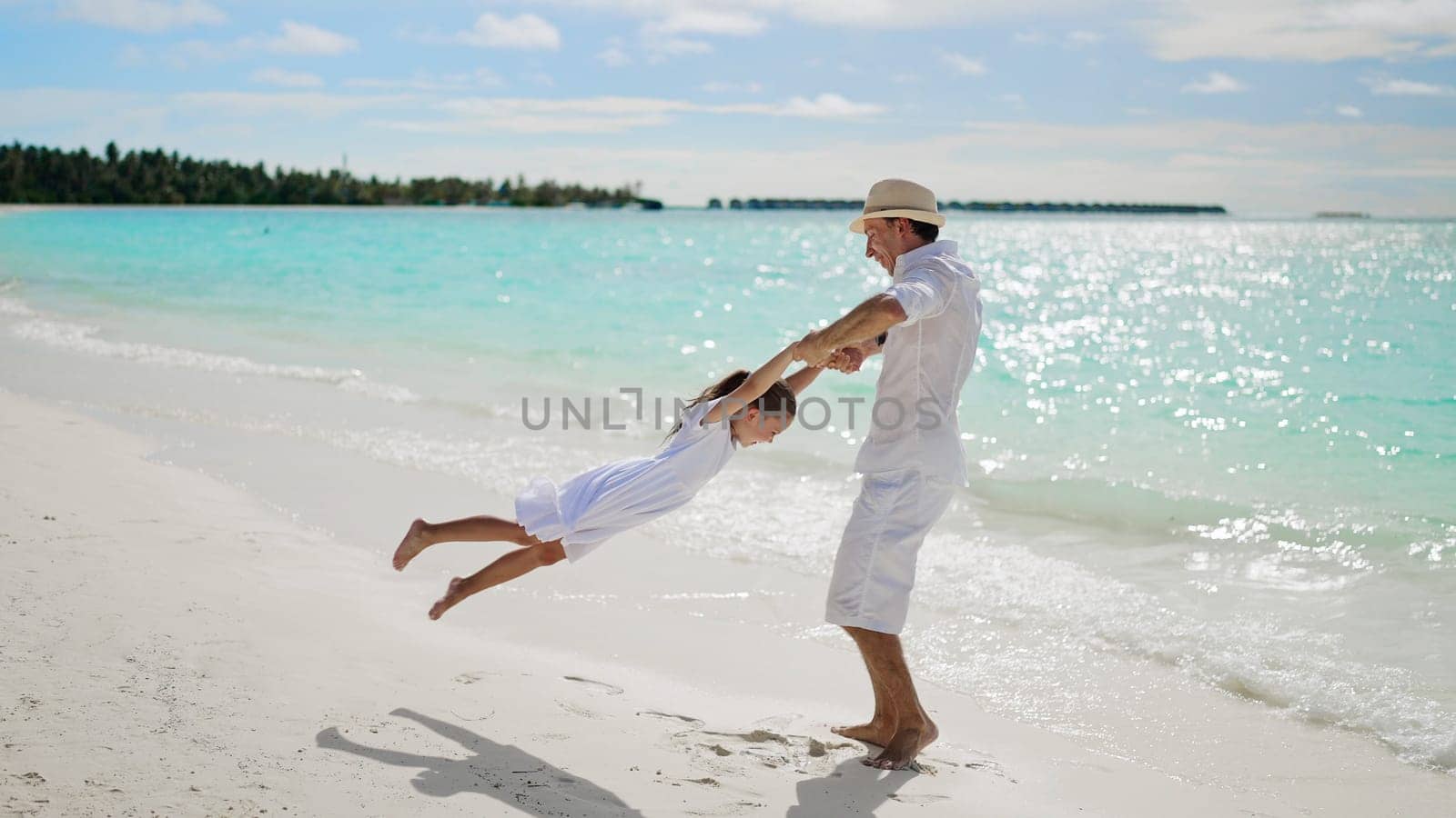 Fun Family Beach Vacation Together. Summer Activity