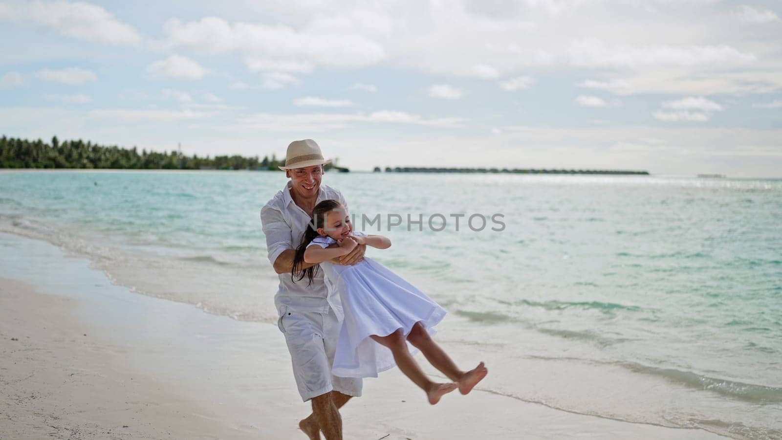 Fun Family Beach Vacation Together. Summer Activity