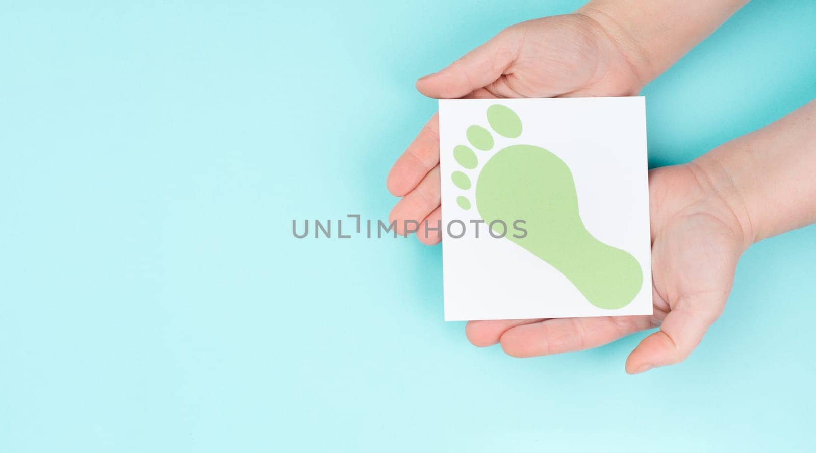 Green co2 footprint, carbon emission, climate change and global warming concept, eco friendly lifestyle