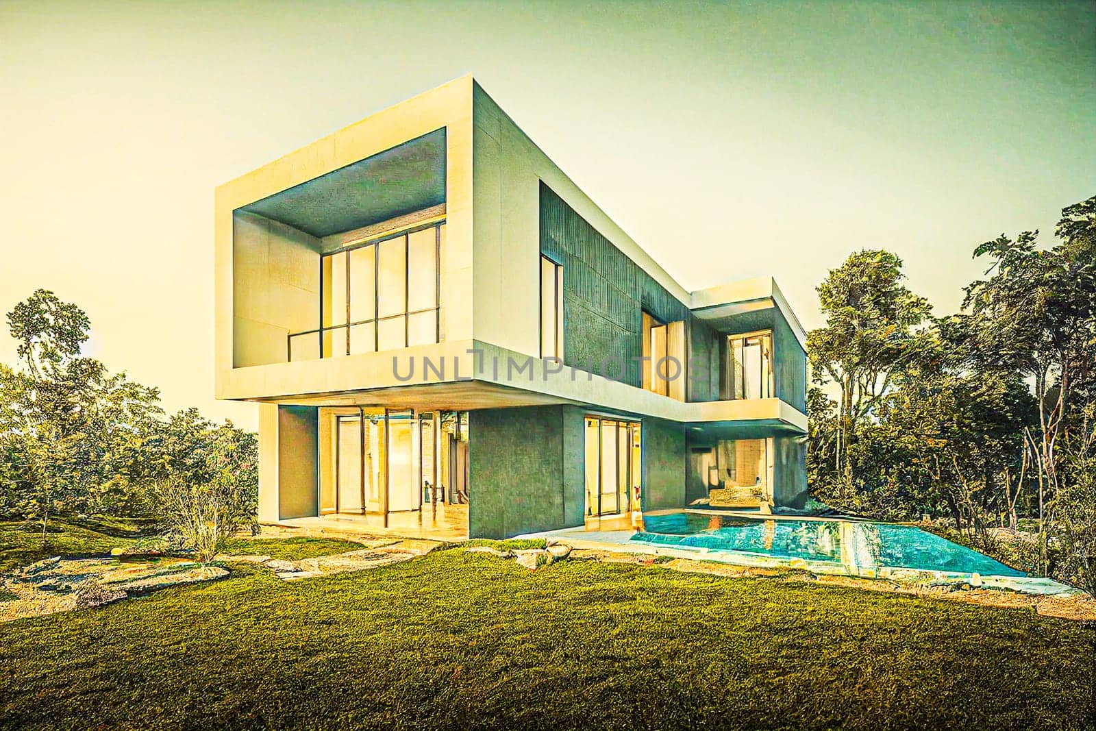Illustrative image of a modern residential building