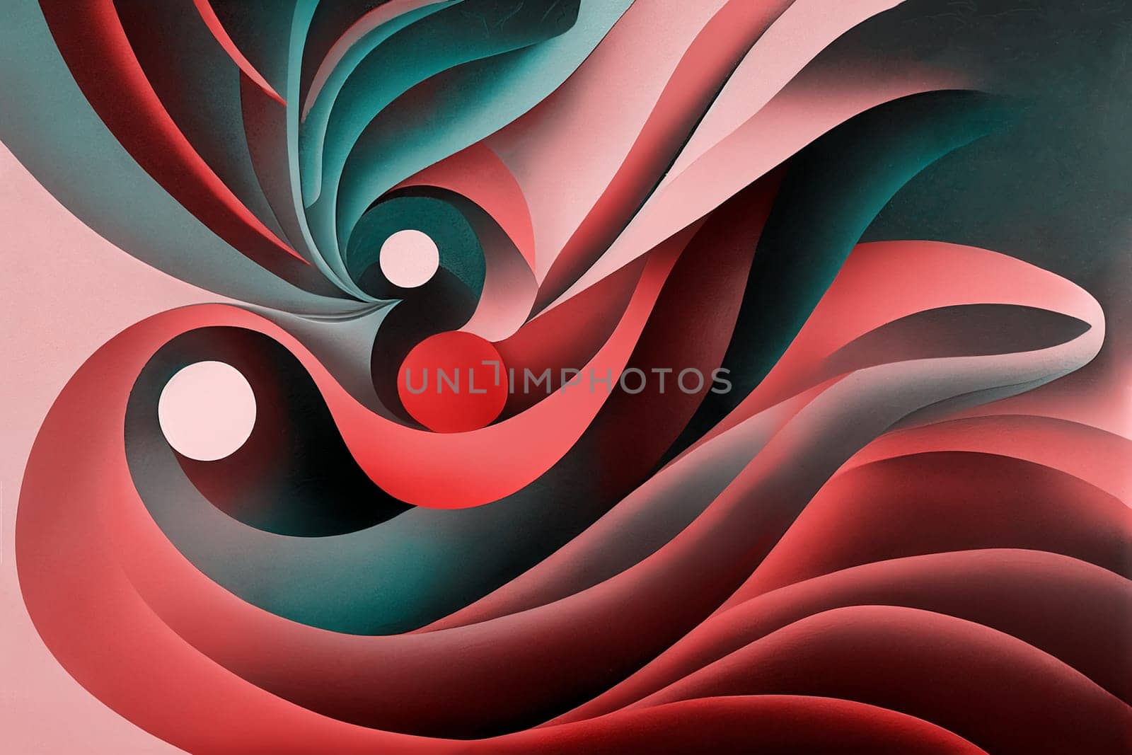Colorful smooth waves, abstract curves and lines, art background, illustration