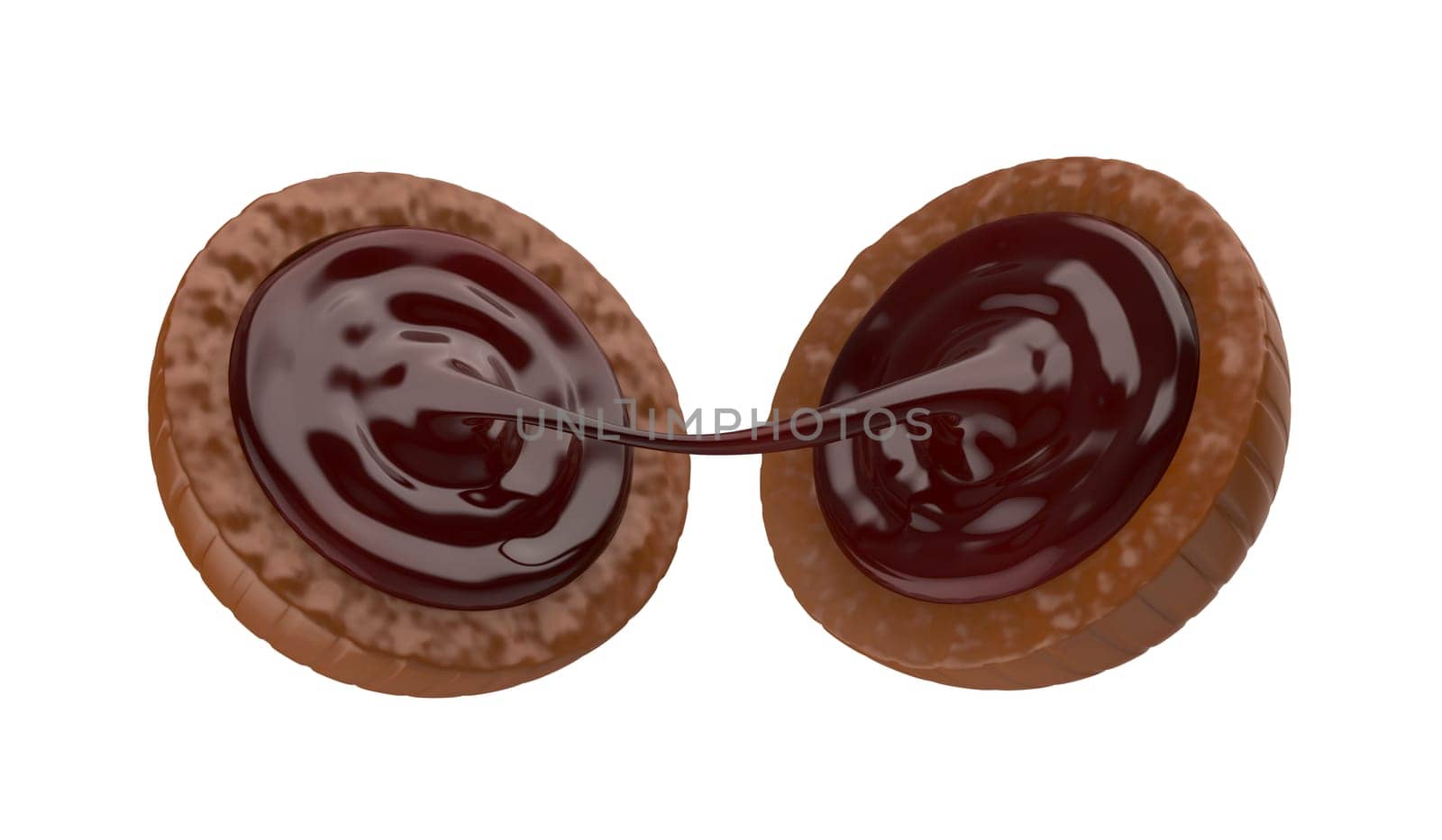 Milk chocolate candy with cherry filling inside