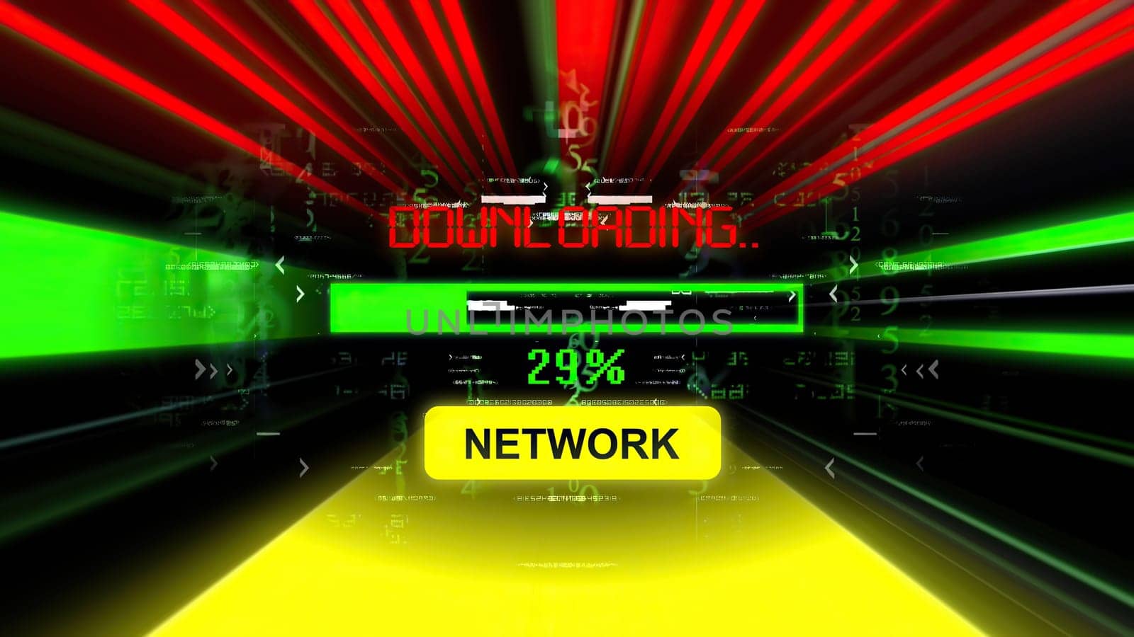 Network download progress bar on the screen,Network download progress bar on the screen