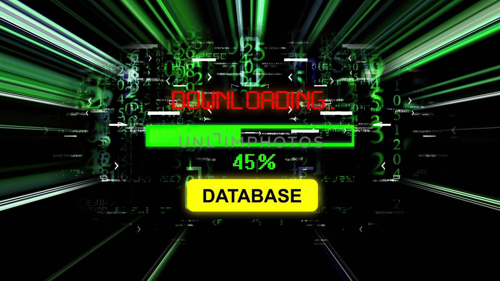 Database download progress bar on the screen,Database download progress bar on the screen