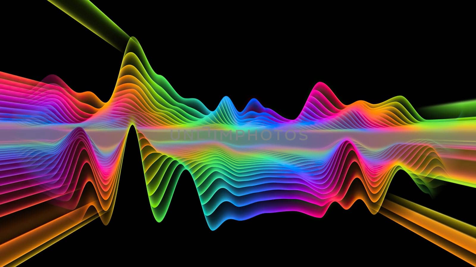 Wave line flowing rainbow color,Wave line flowing rainbow color