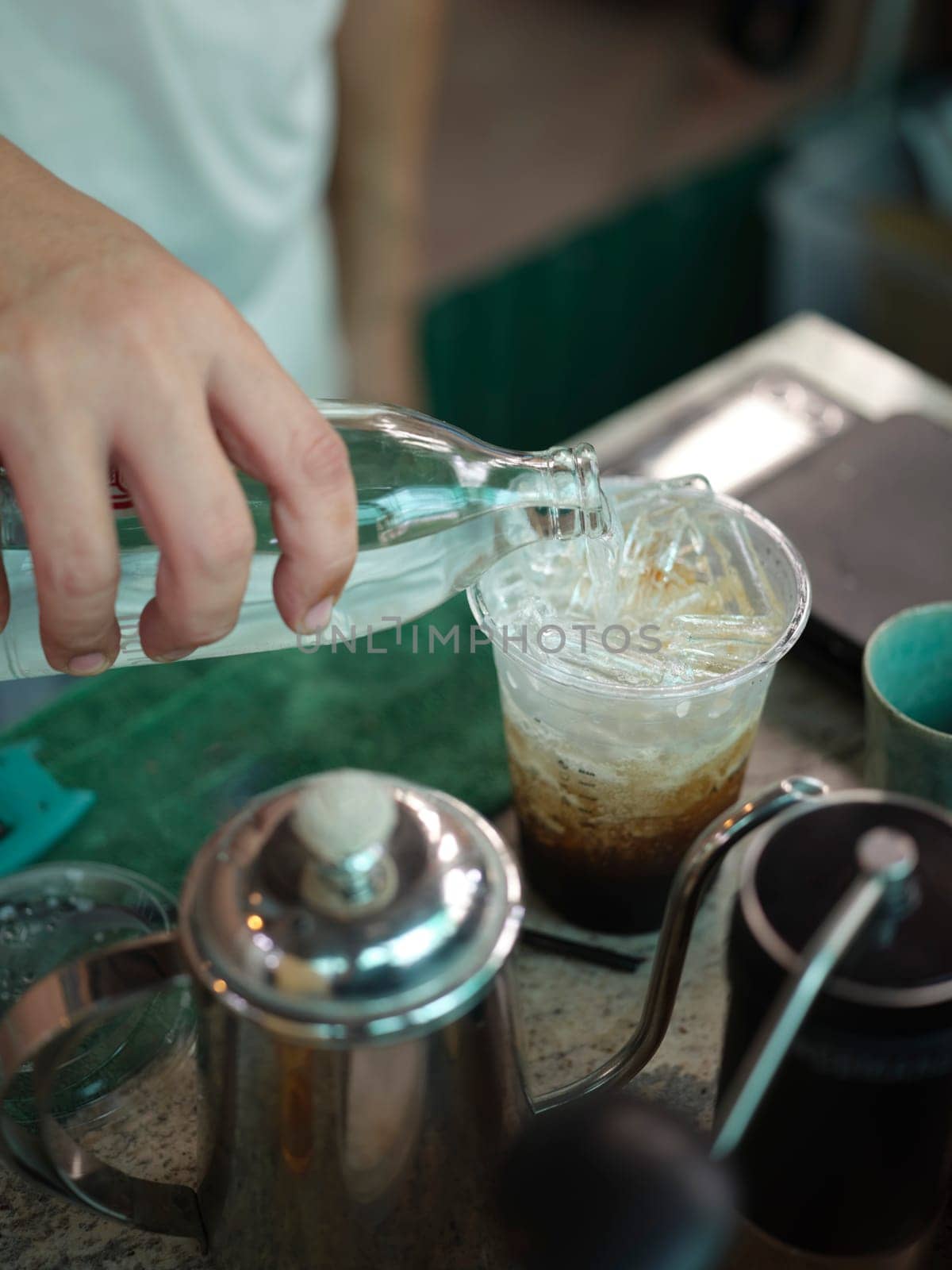 Homemade Cold Dirty cola Soda , THAI street food