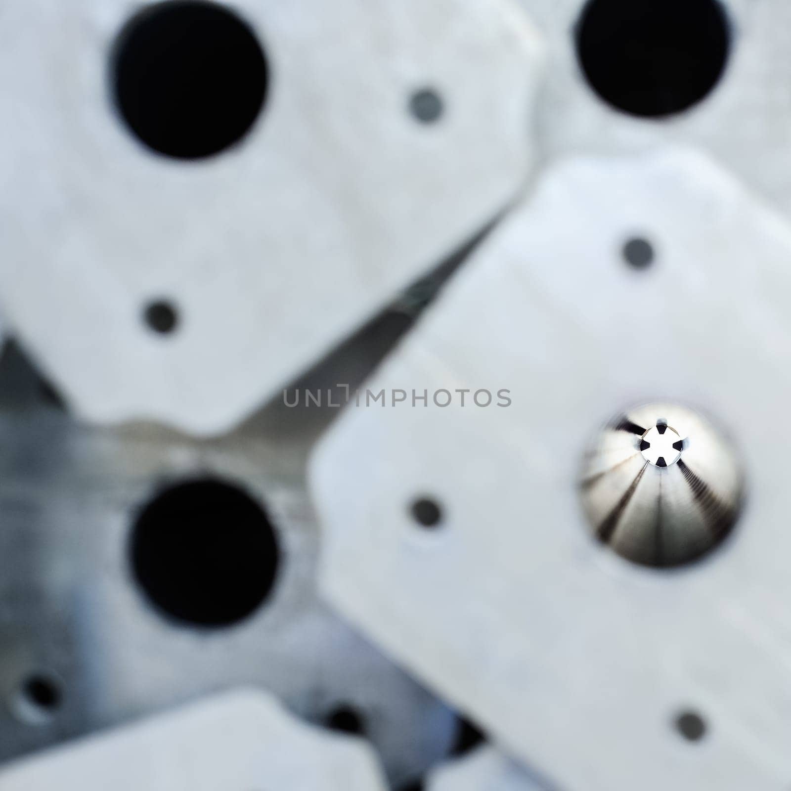 Aluminum pipe on construction site