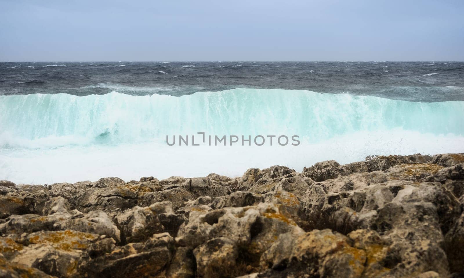 Sea surf on the coast of Istria