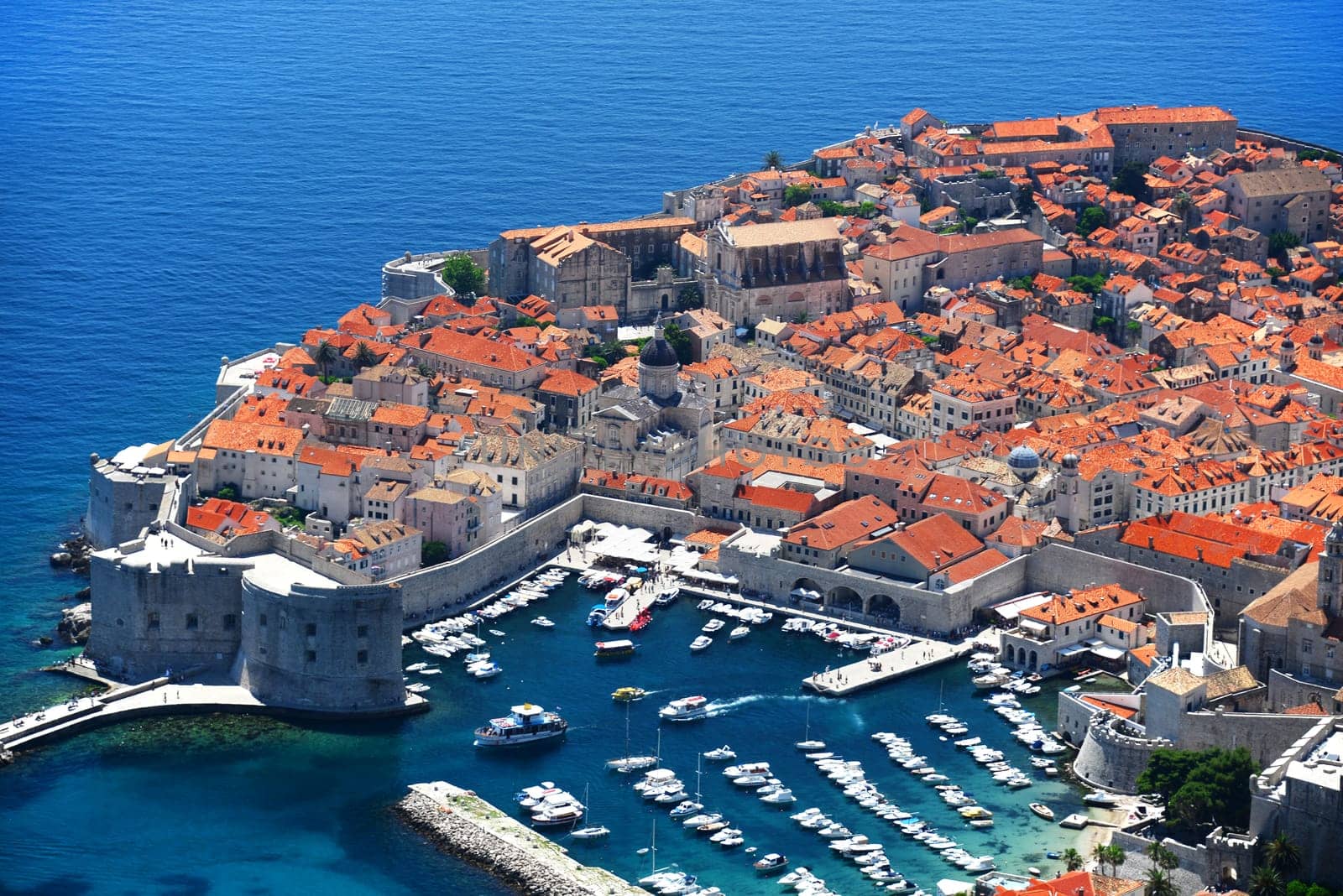 Aerial view of Dubrovnik, Croatia.