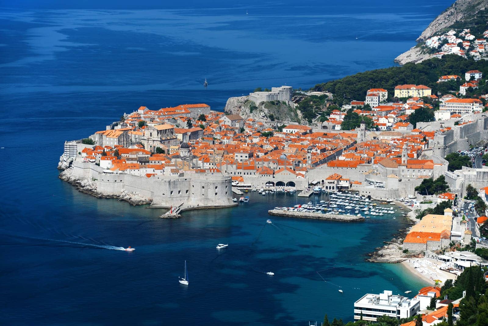 Aerial view of Dubrovnik, Croatia.