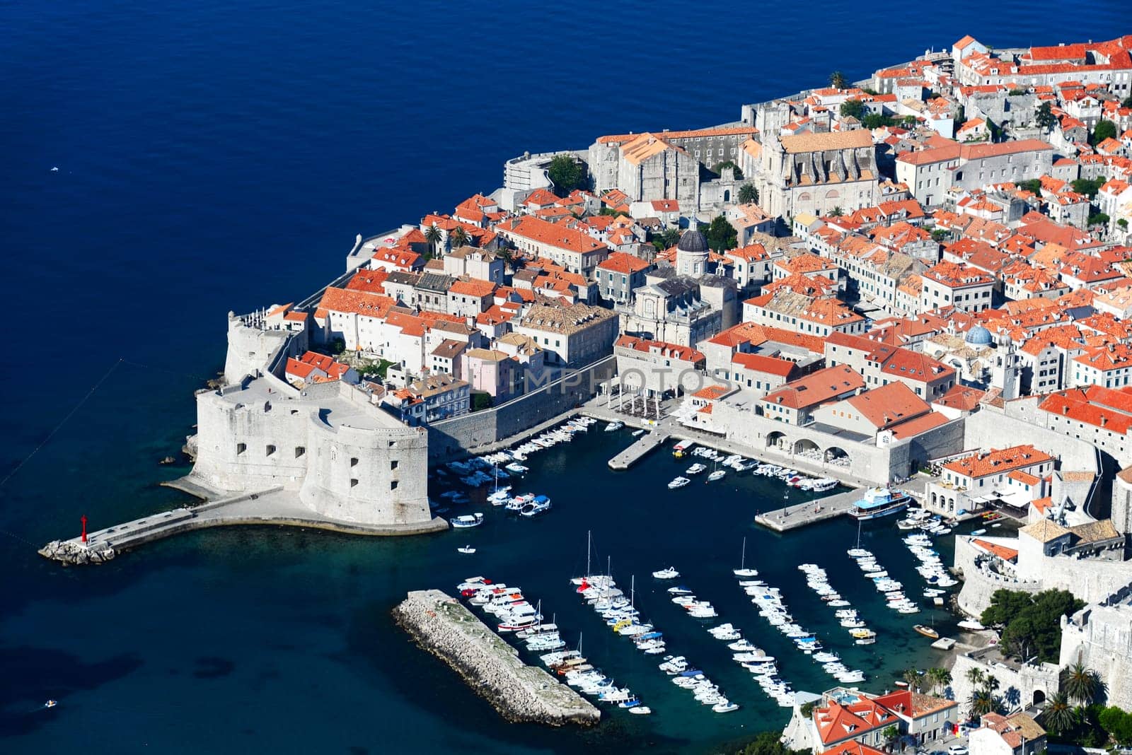 Aerial view of Dubrovnik, Croatia.