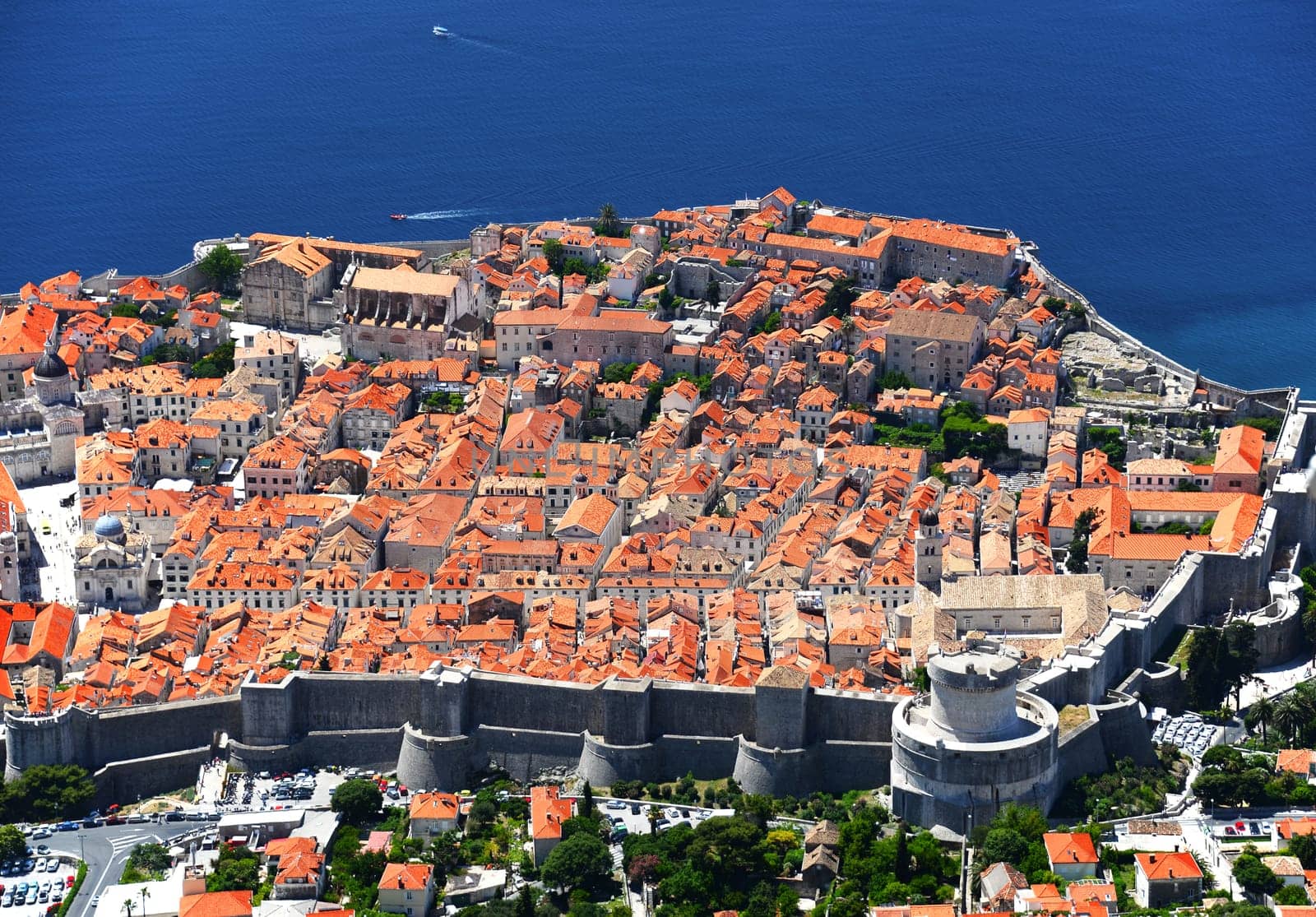 Aerial view of Dubrovnik, Croatia.