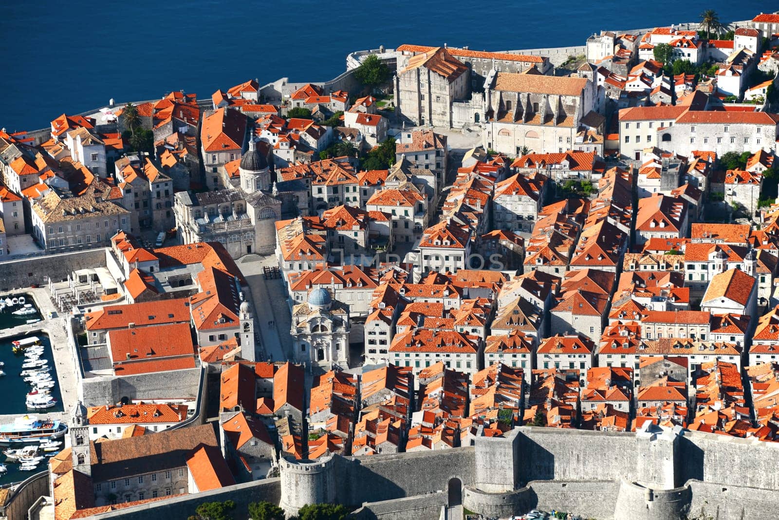 Aerial view of Dubrovnik, Croatia.