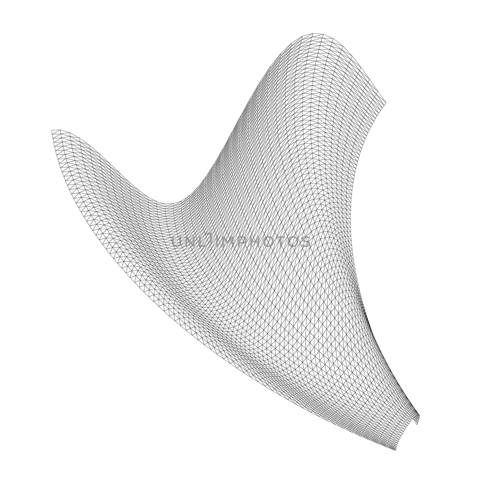 Wireframe mesh polygonal element for adv or others purpose use