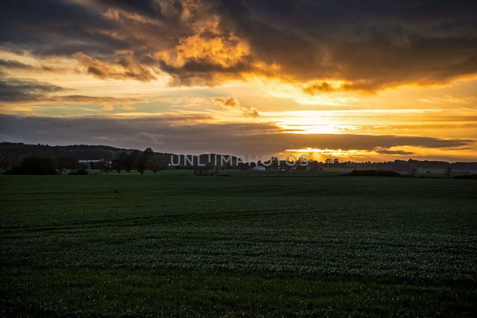 Sunset near Kuehlungsborn, Mecklenburg-West Pomerania, Germany