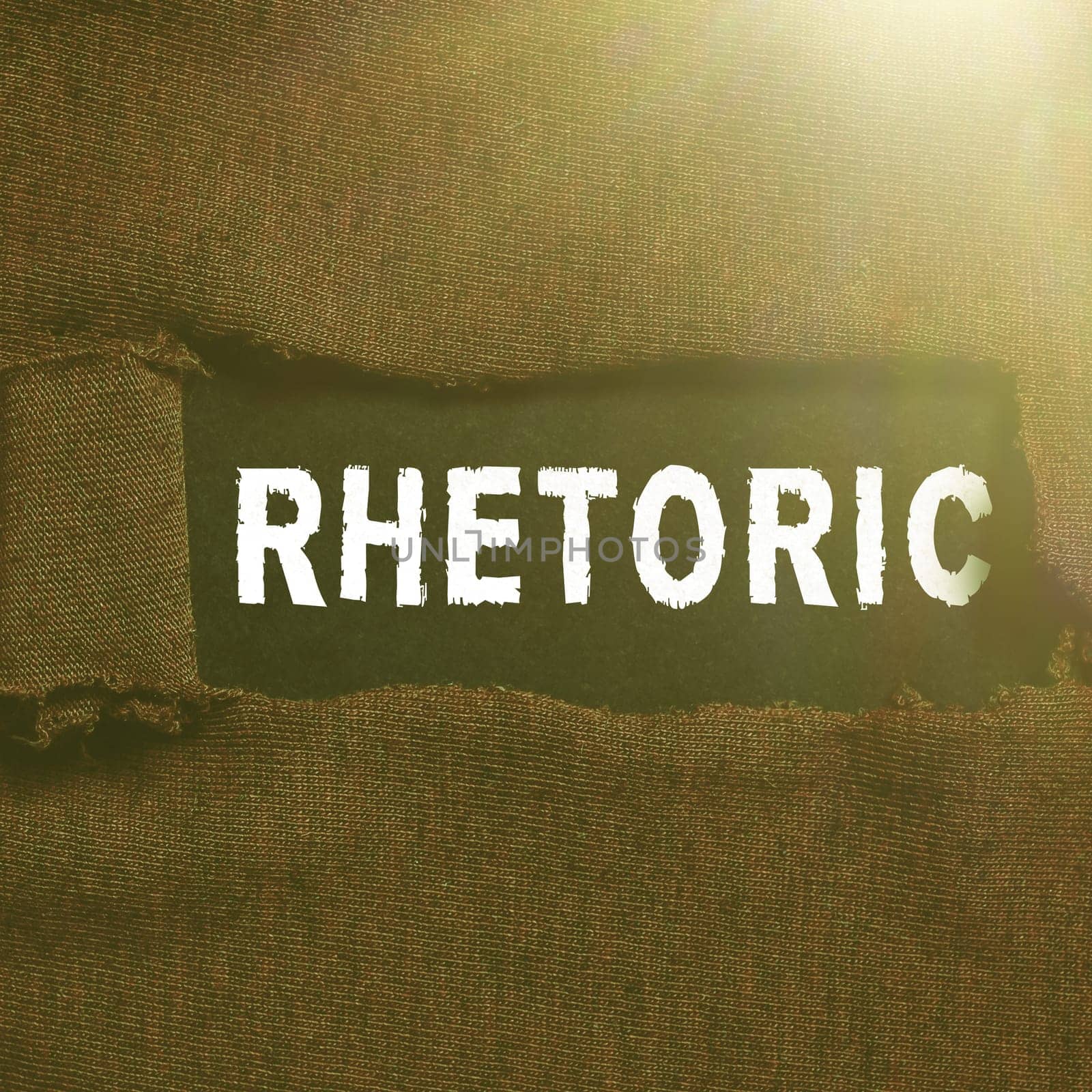 Conceptual display Rhetoric, Business concept study of writing or speaking as mean of communication or persuasion
