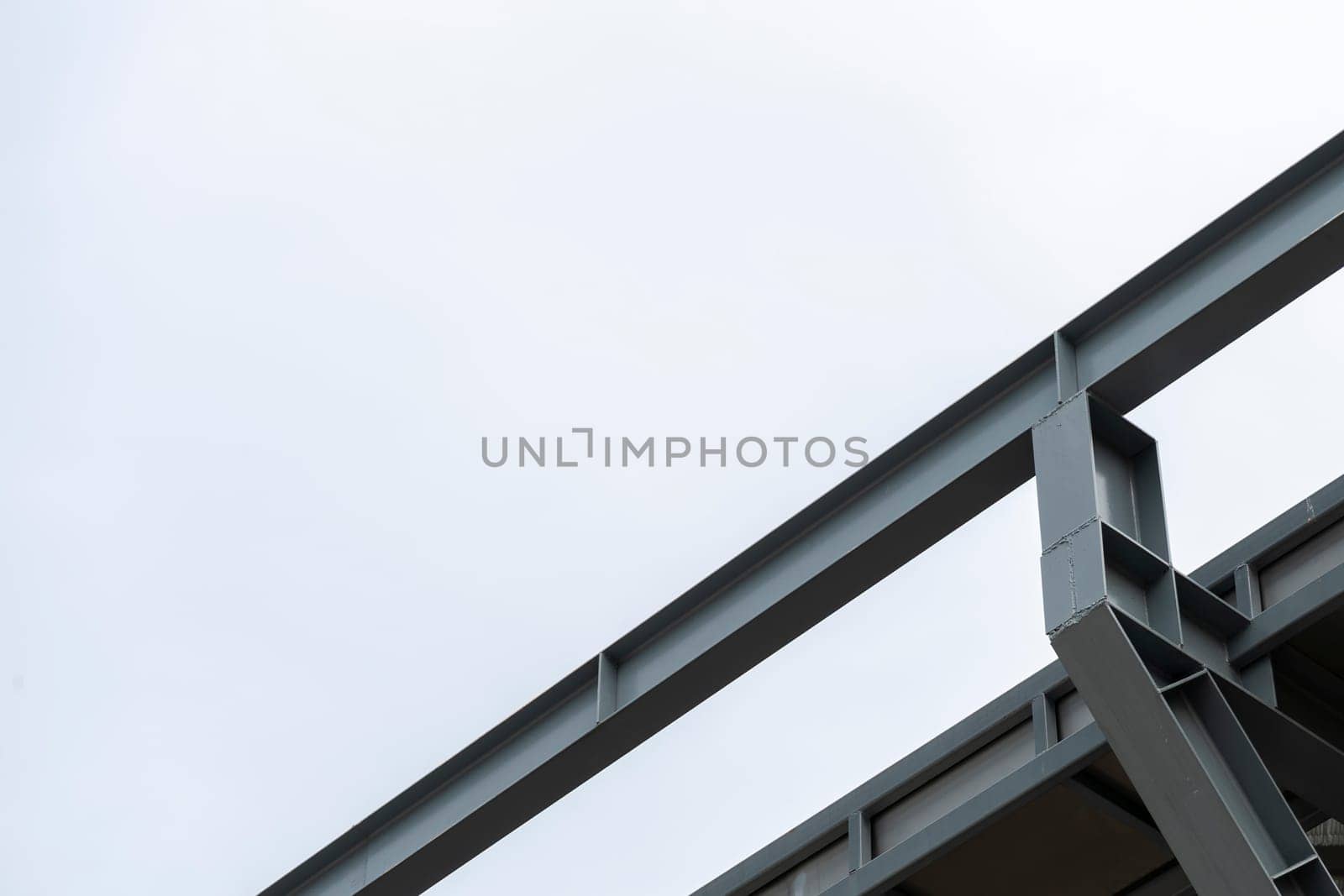 Steel frame structure is old for background