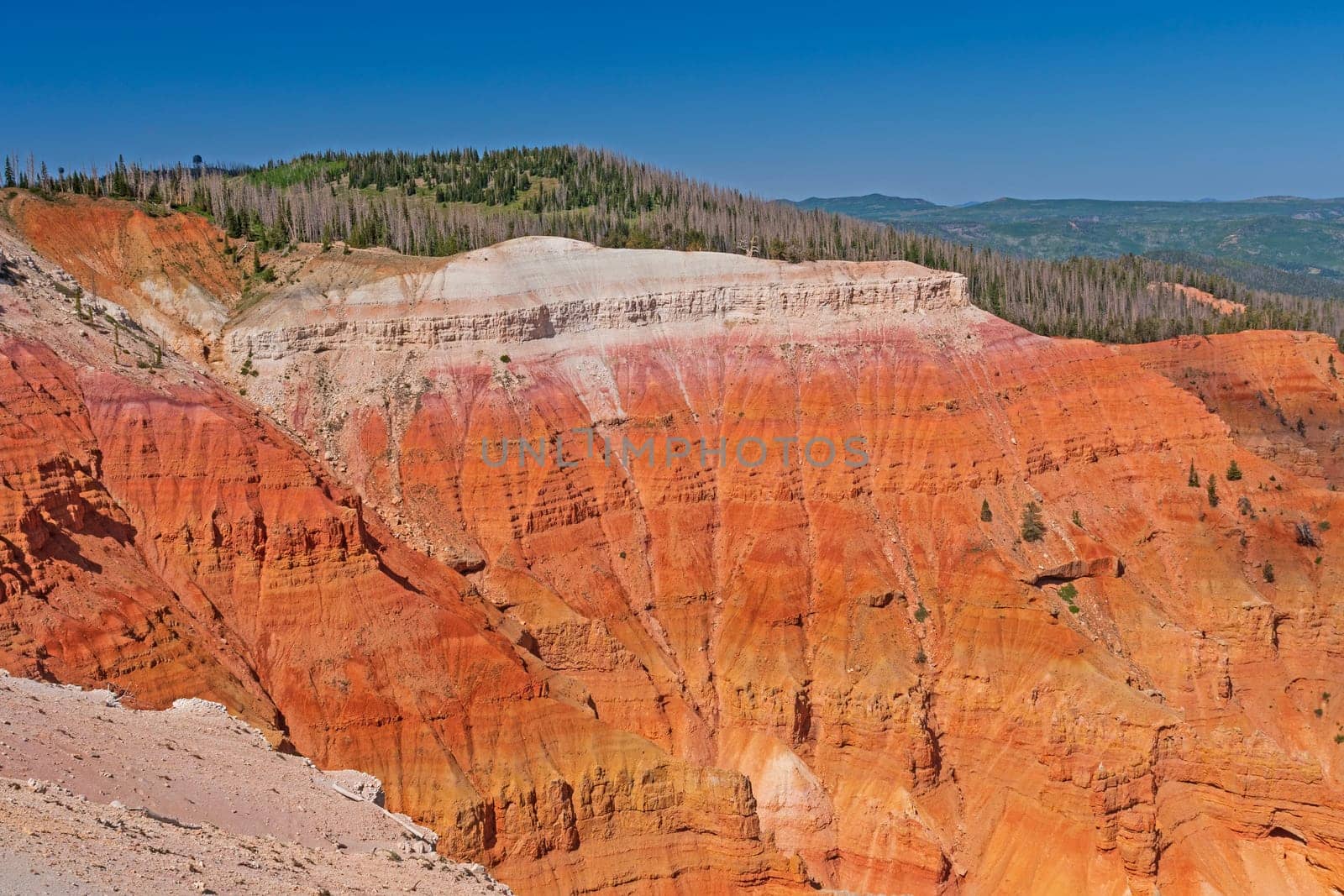 Vibrant Shades on Exposed Cliffs in Cedar Breaks National Monument in Utah