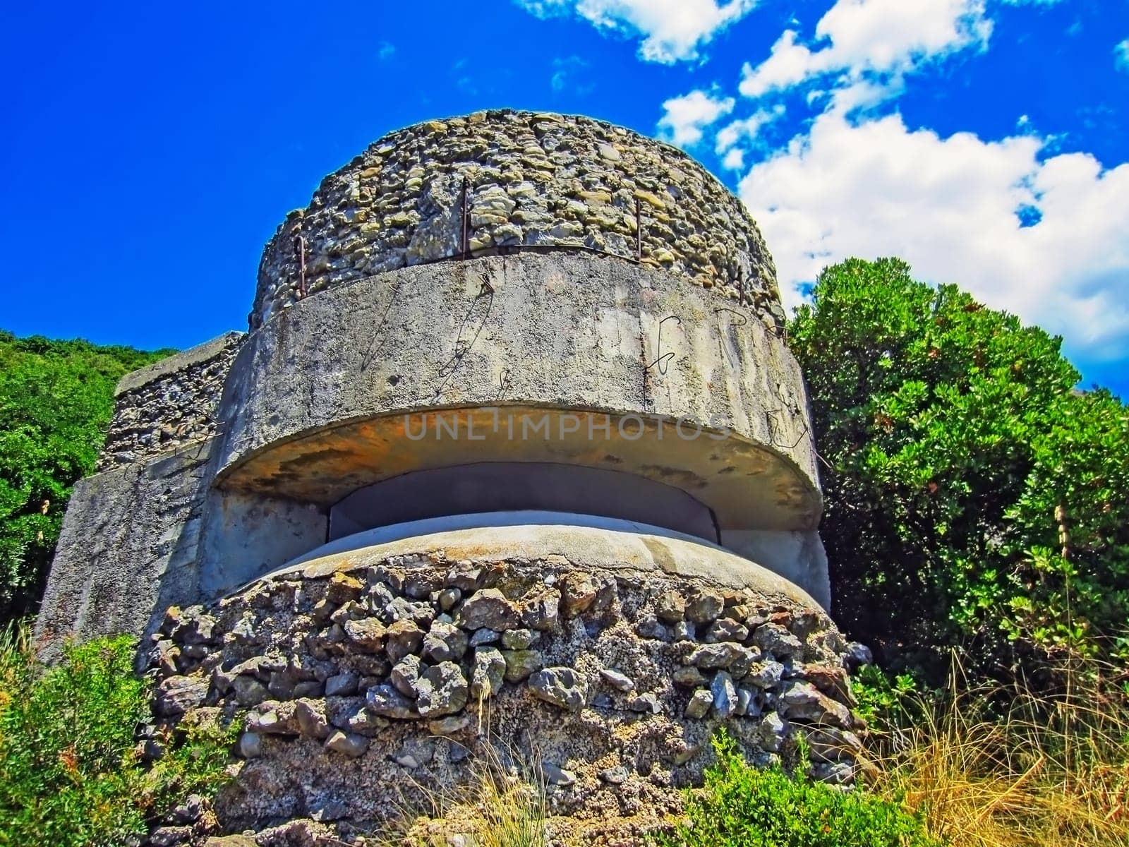 Bunker from WW II on Mediterranean Coast of Italy