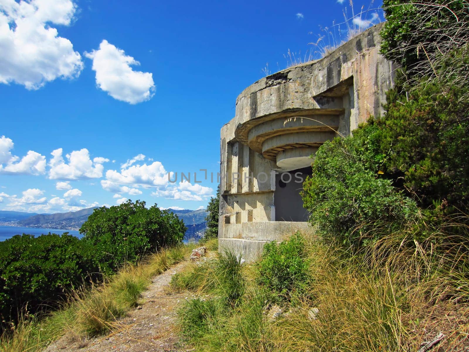 Bunker from WW II on Mediterranean Coast of Italy