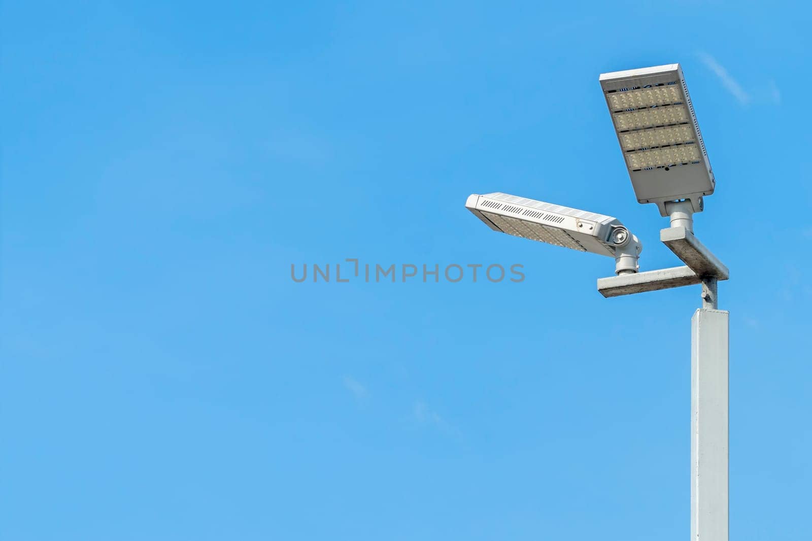 Light Post With Blue Sky Background and multi light