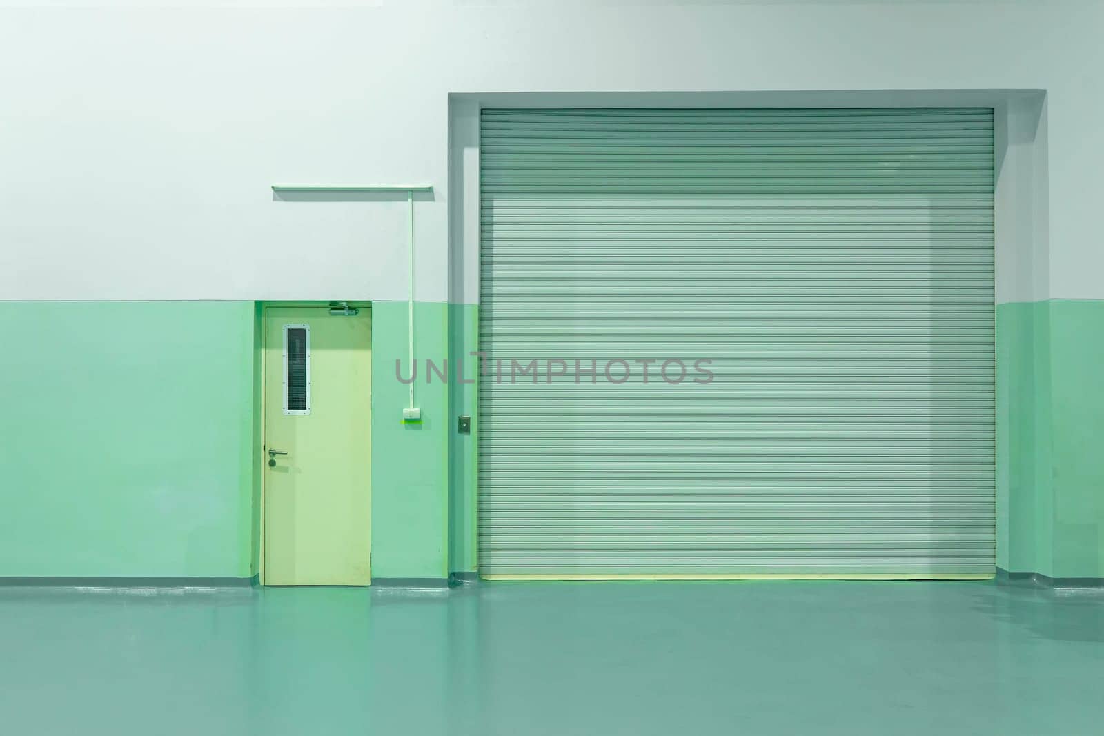 Factory door industrial door or warehouse for background