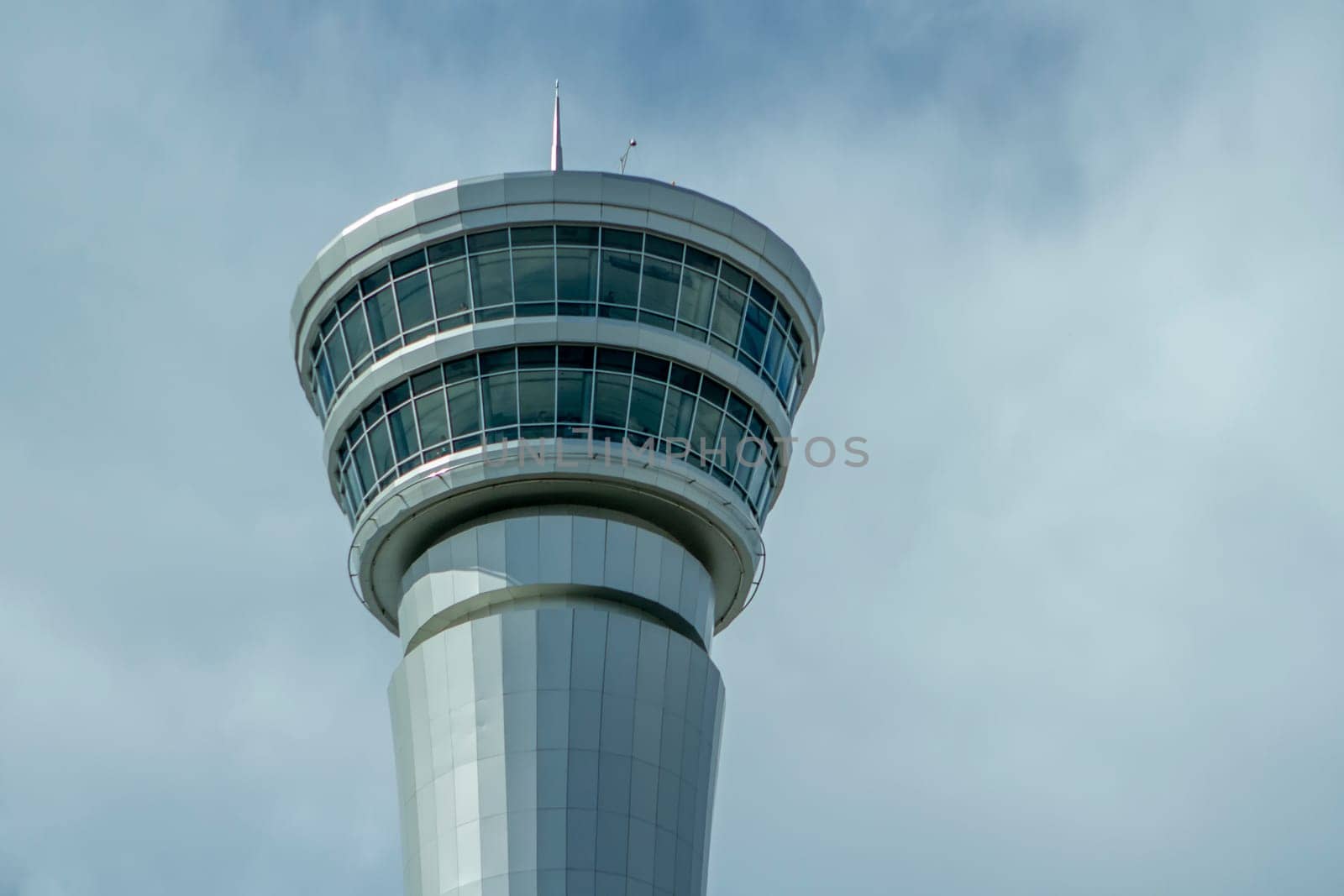 The airport control tower controller station radar