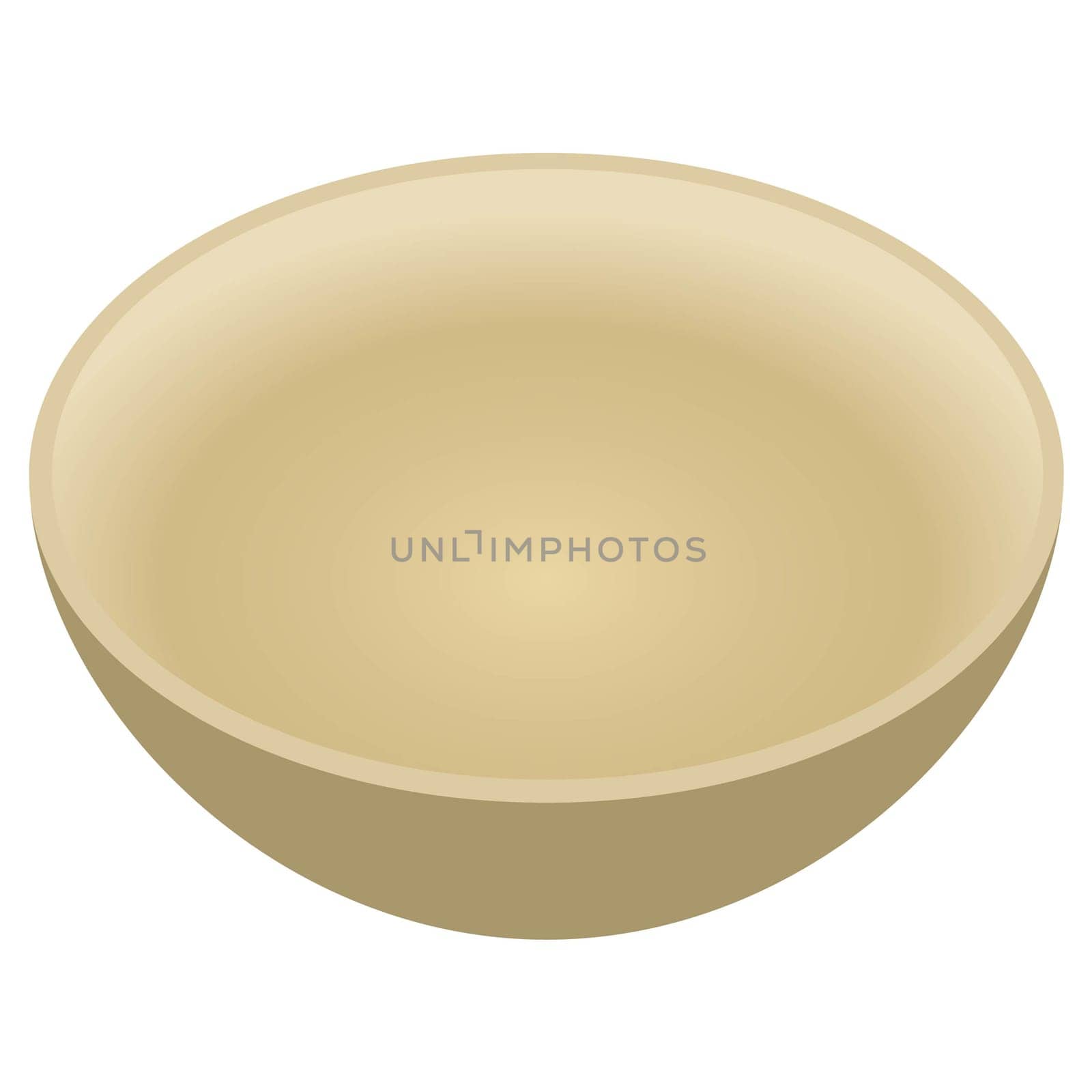Deep brown cup made of bamboo on a white background. Ecology concept. isolated object. Vector image.