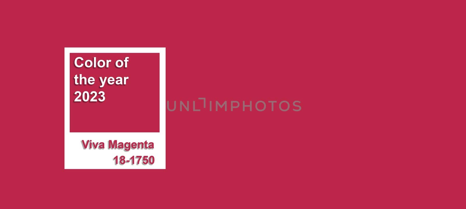Color of the Year 2023 Viva Magenta. Minimalism concept.