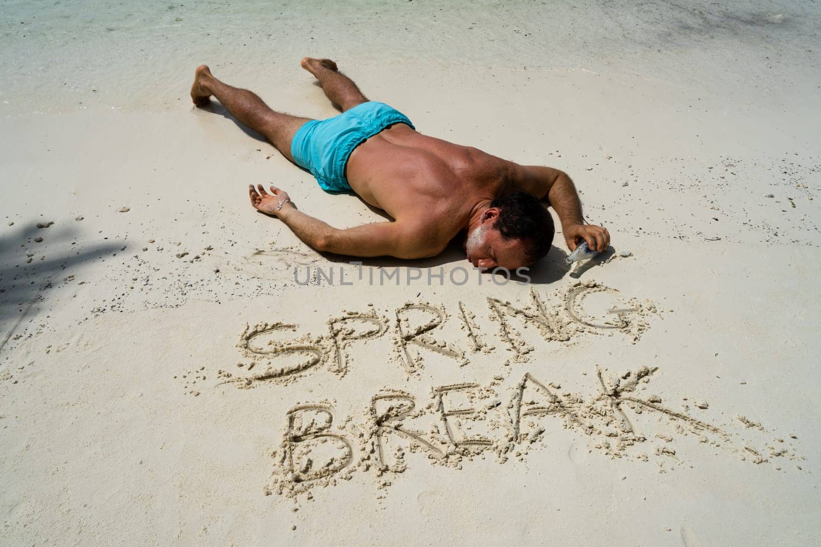 Drunk Travel Beach Party. Funny Vacation Lifestyle