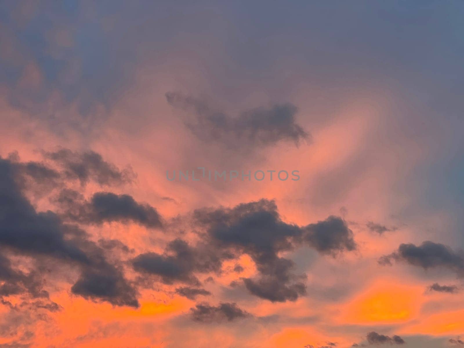 Evening atmosphere in Taunusstein with irradiated clouds. Evening mood in Taunusstein with irradiated clouds.
