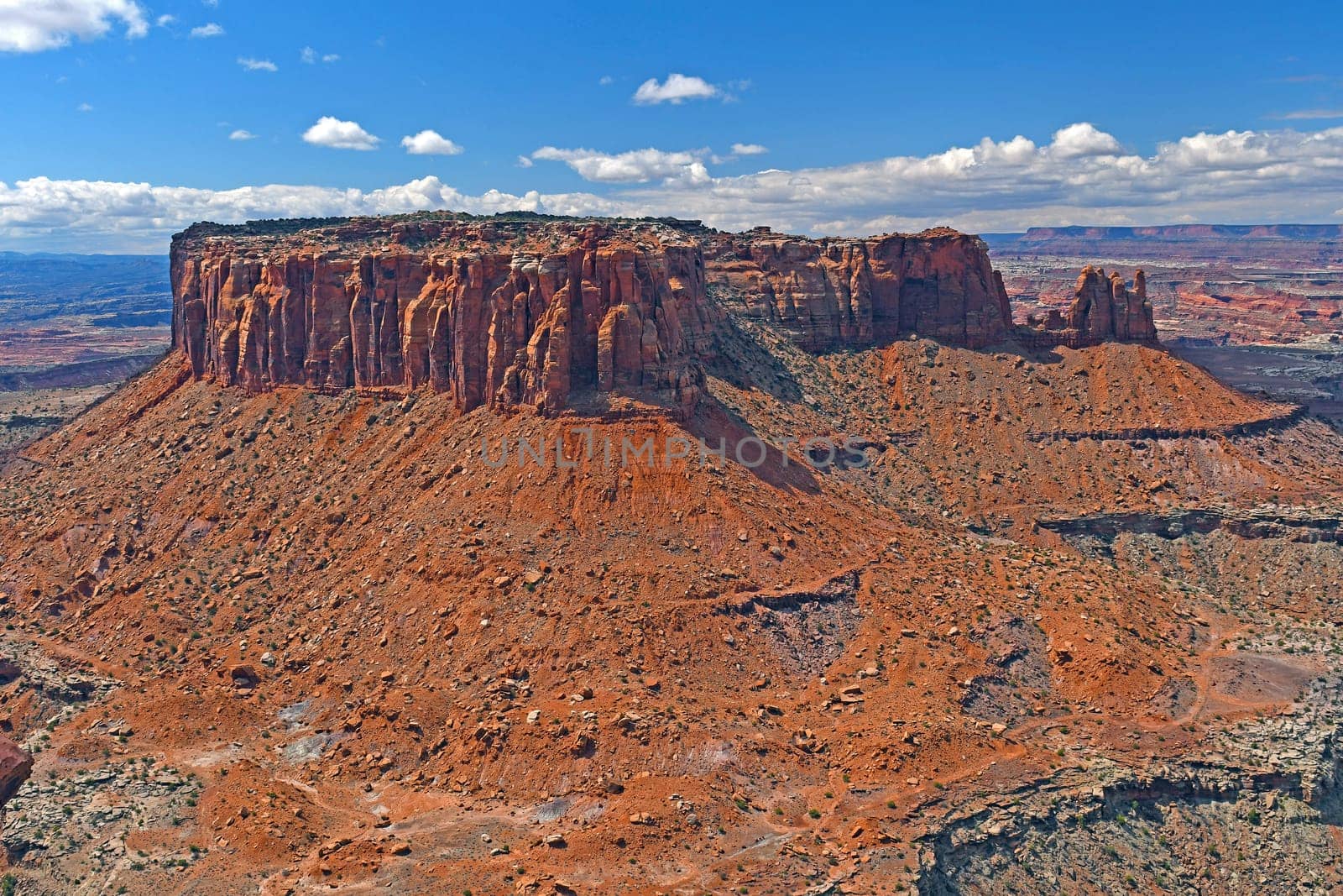 Colorful Butte in a Dramatic Canyon in Canyonlands National Park in Utah