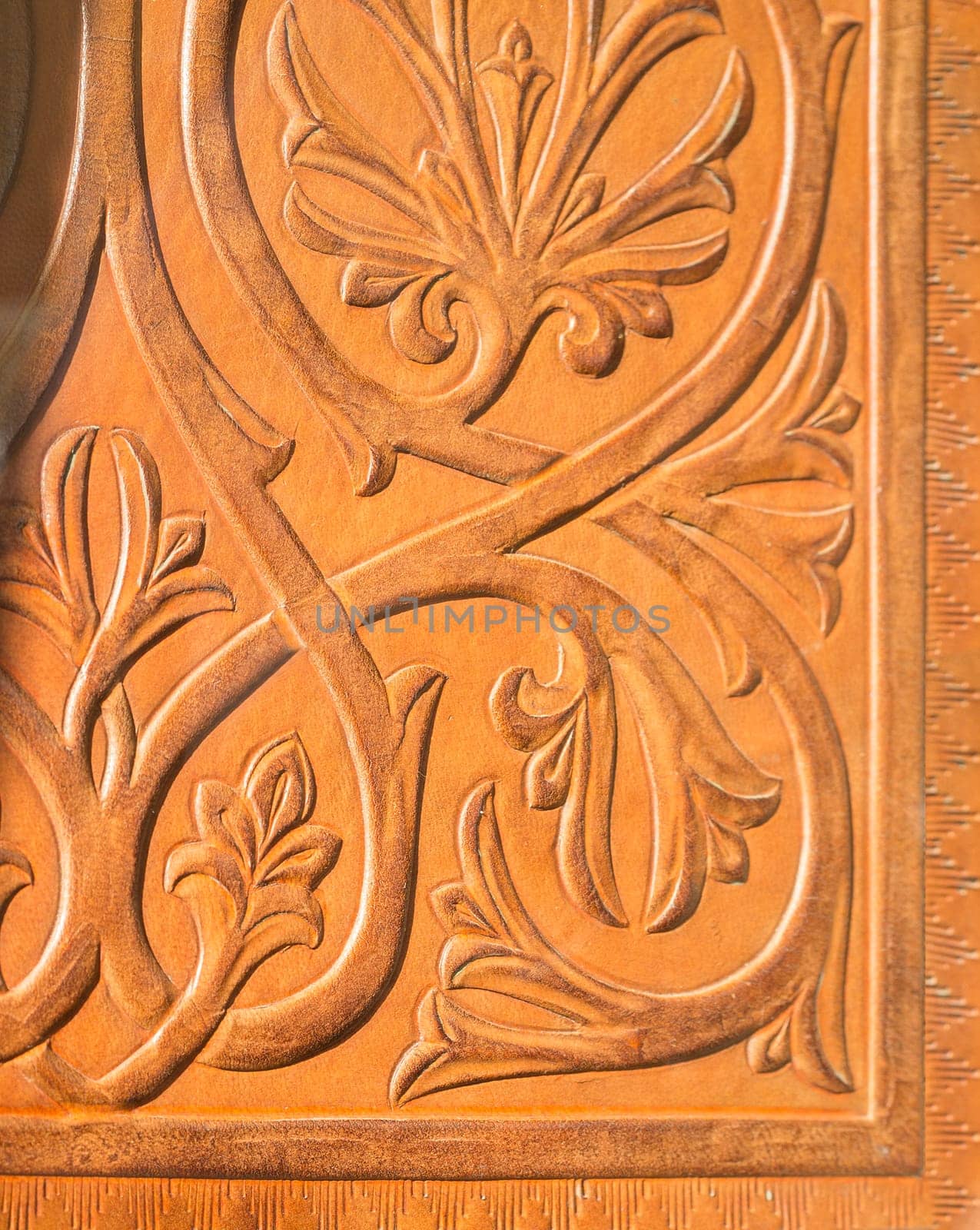 Pieces made with cordoban leather decoration technique. Cordoba, Andalusiaa, Spain