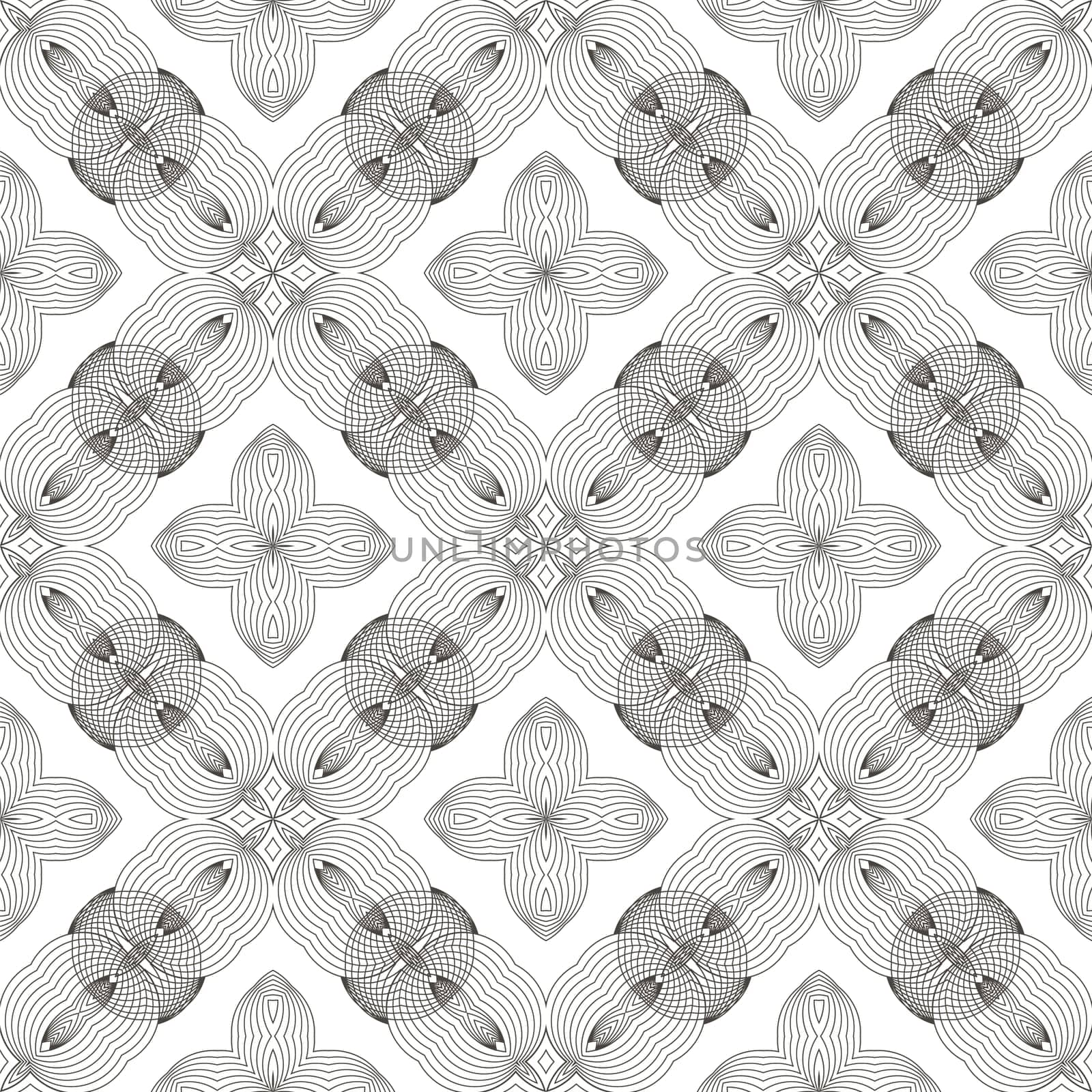 Line Icon Seamless Pattern Isolated on White Background.