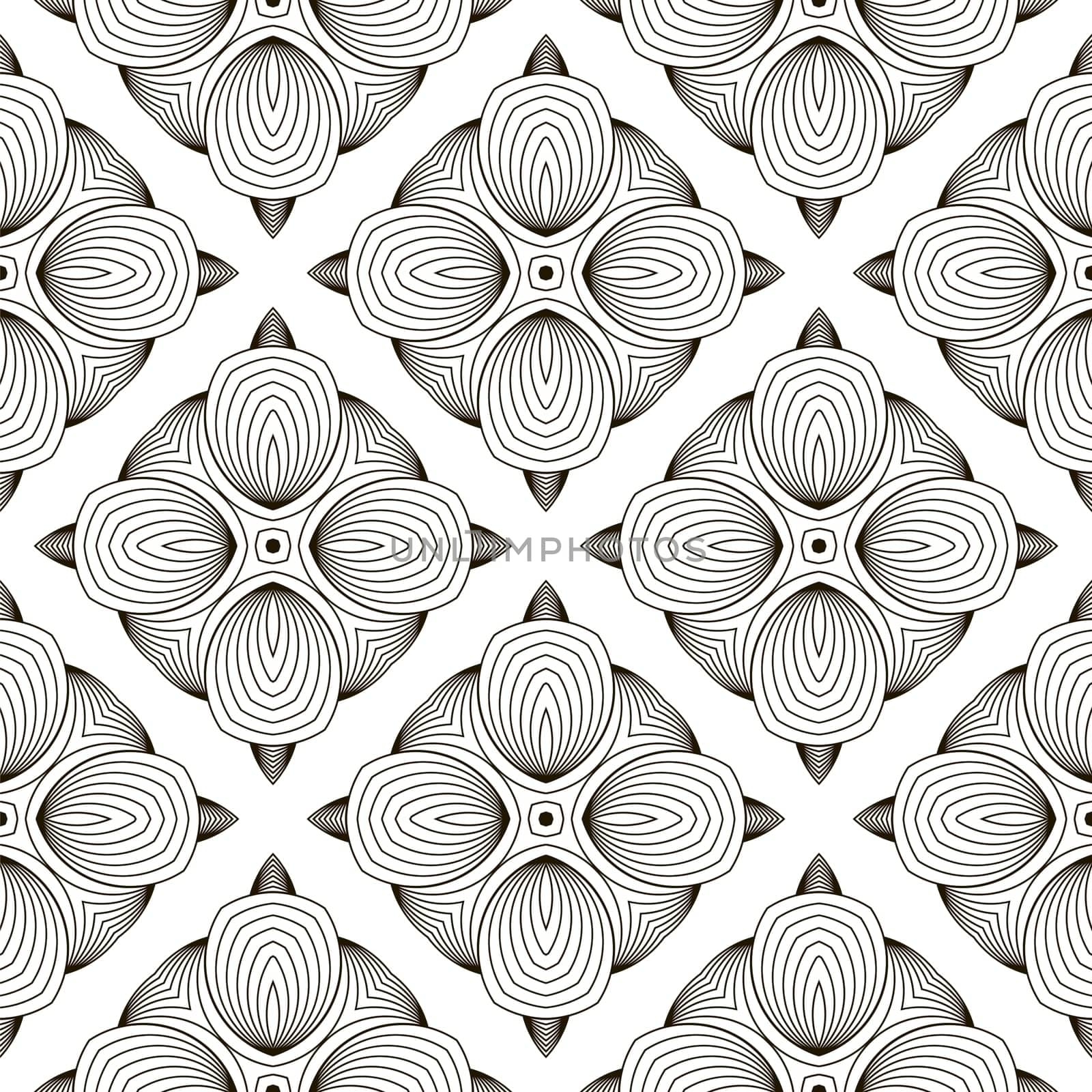 Line Icon Seamless Pattern Isolated on White Background.