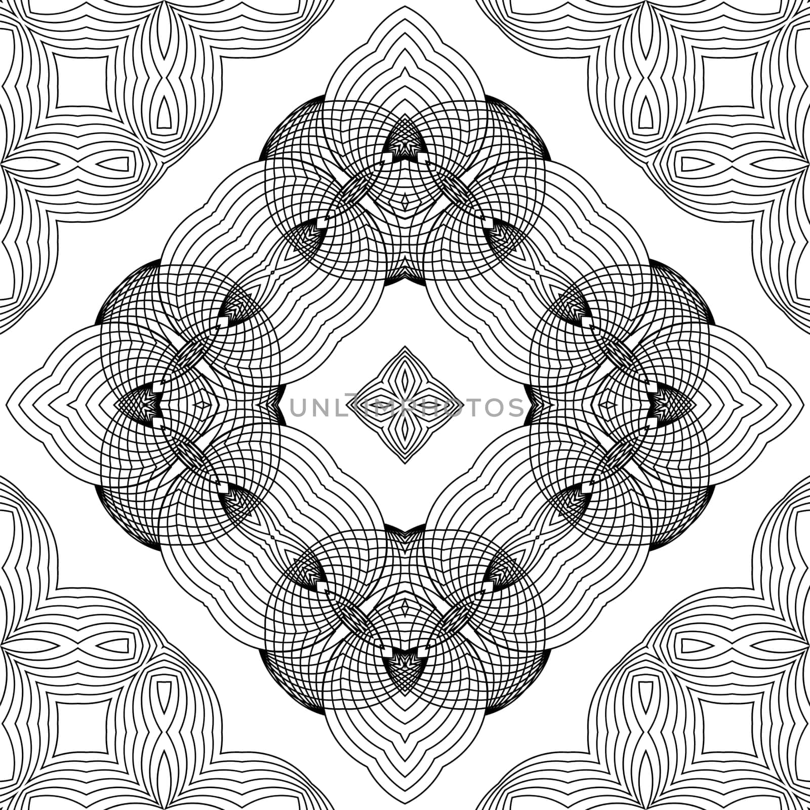 Line Icon Seamless Pattern Isolated on White Background.
