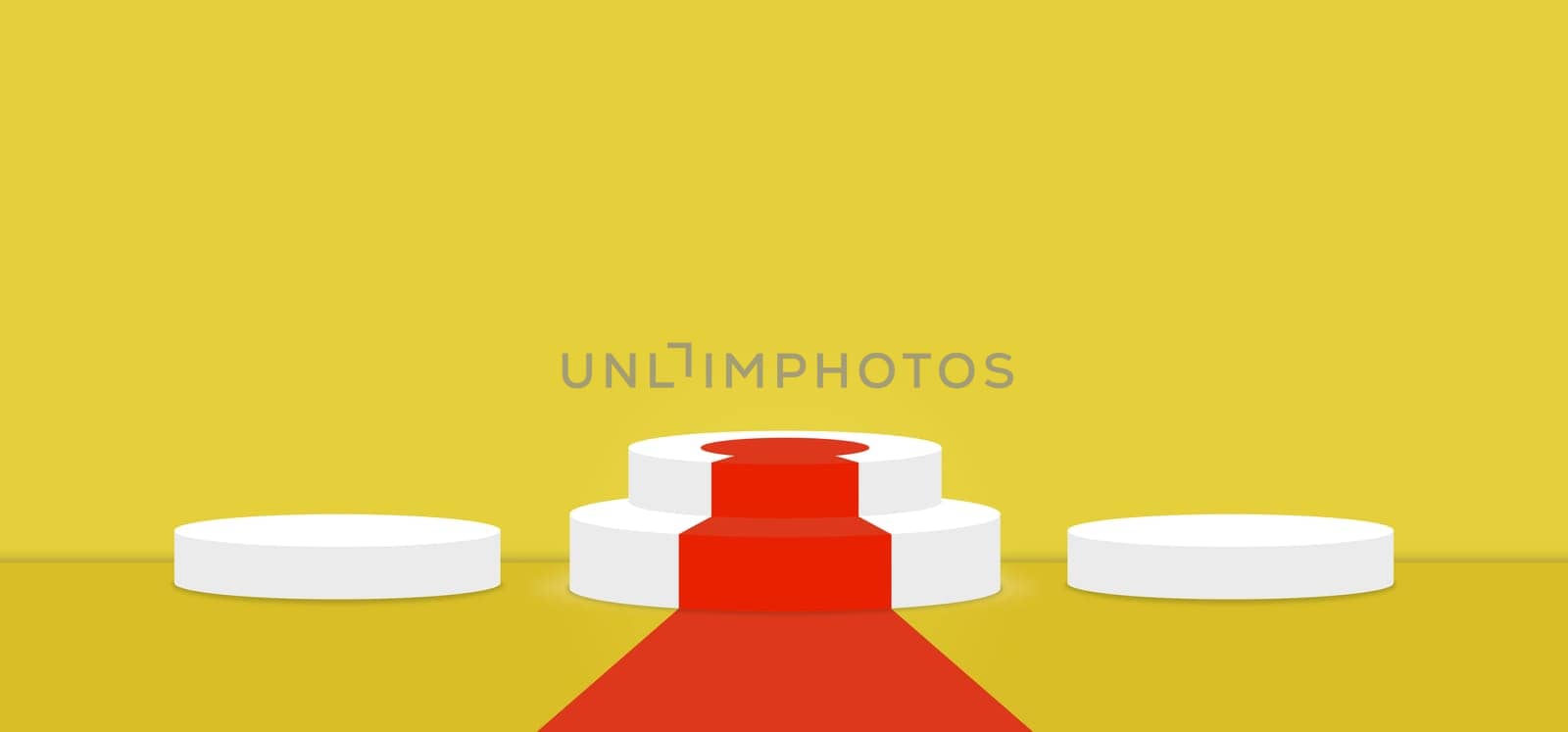 Meadowlark color abstract with stage podium display platform, modern studio, wall scene fashion, stage podium scene with for Award Ceremony and colorful presentation simple art spotlight summer banner. 3D rendering.