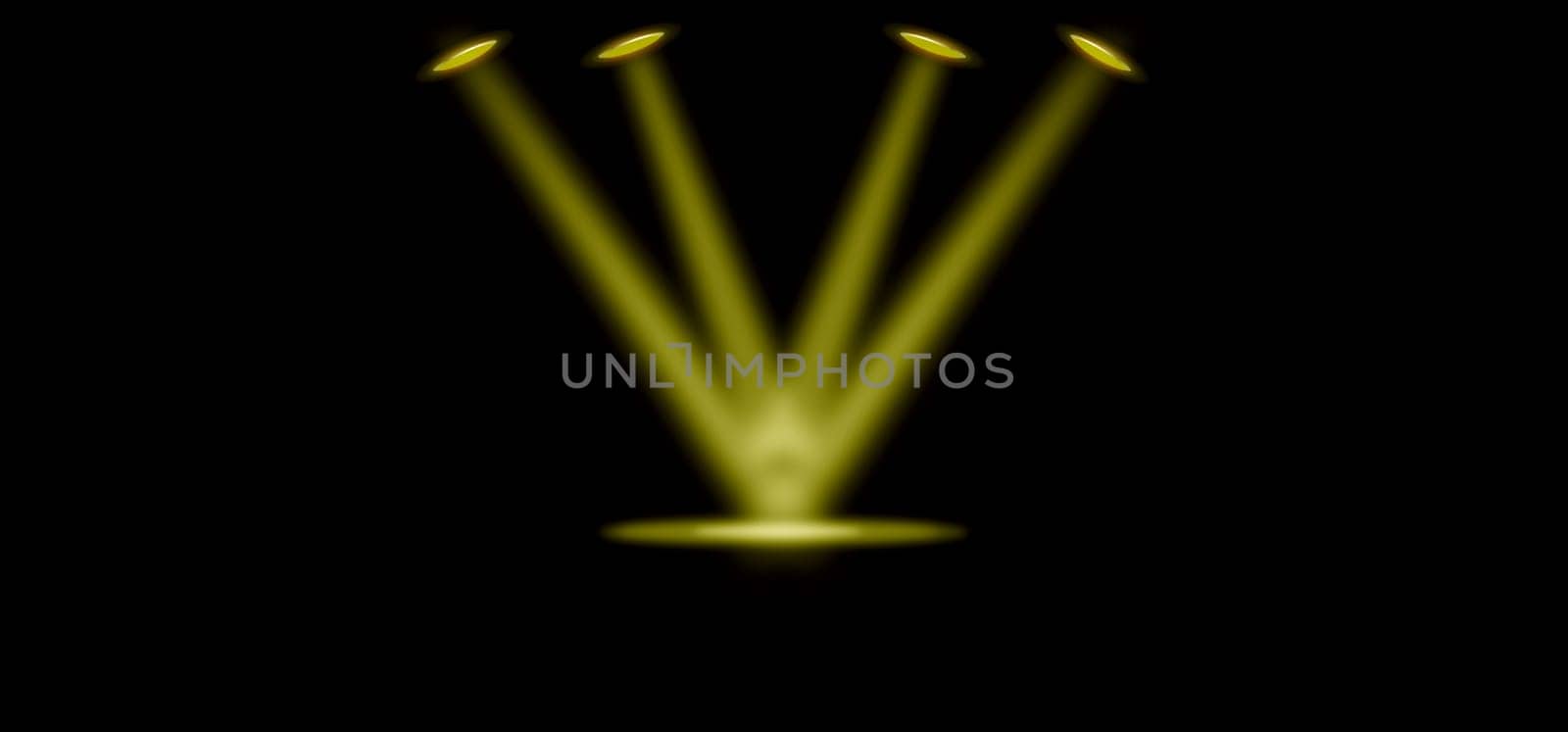 Stage podium and color lighting display platform, modern studio, wall scene fashion, stage podium scene with for Award Ceremony and colorful presentation simple art spotlight summer banner. 3D rendering.