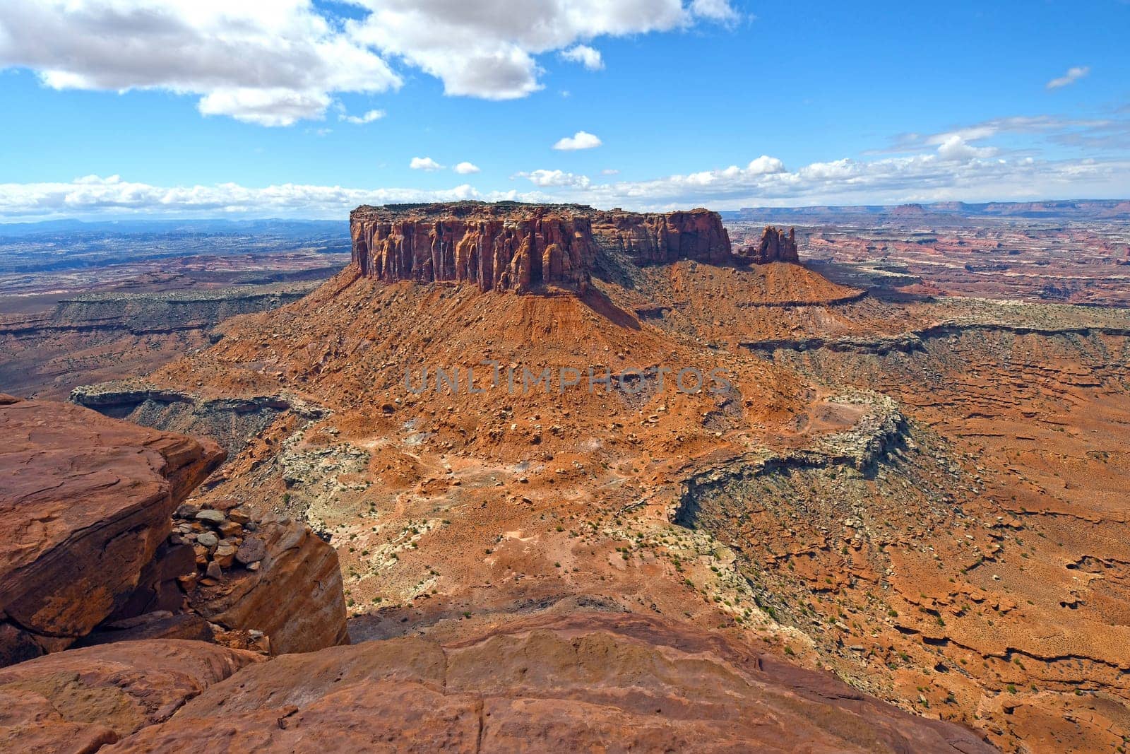 Colorful Butte in a Massive Canyon in Canyonlands National Park in Utah